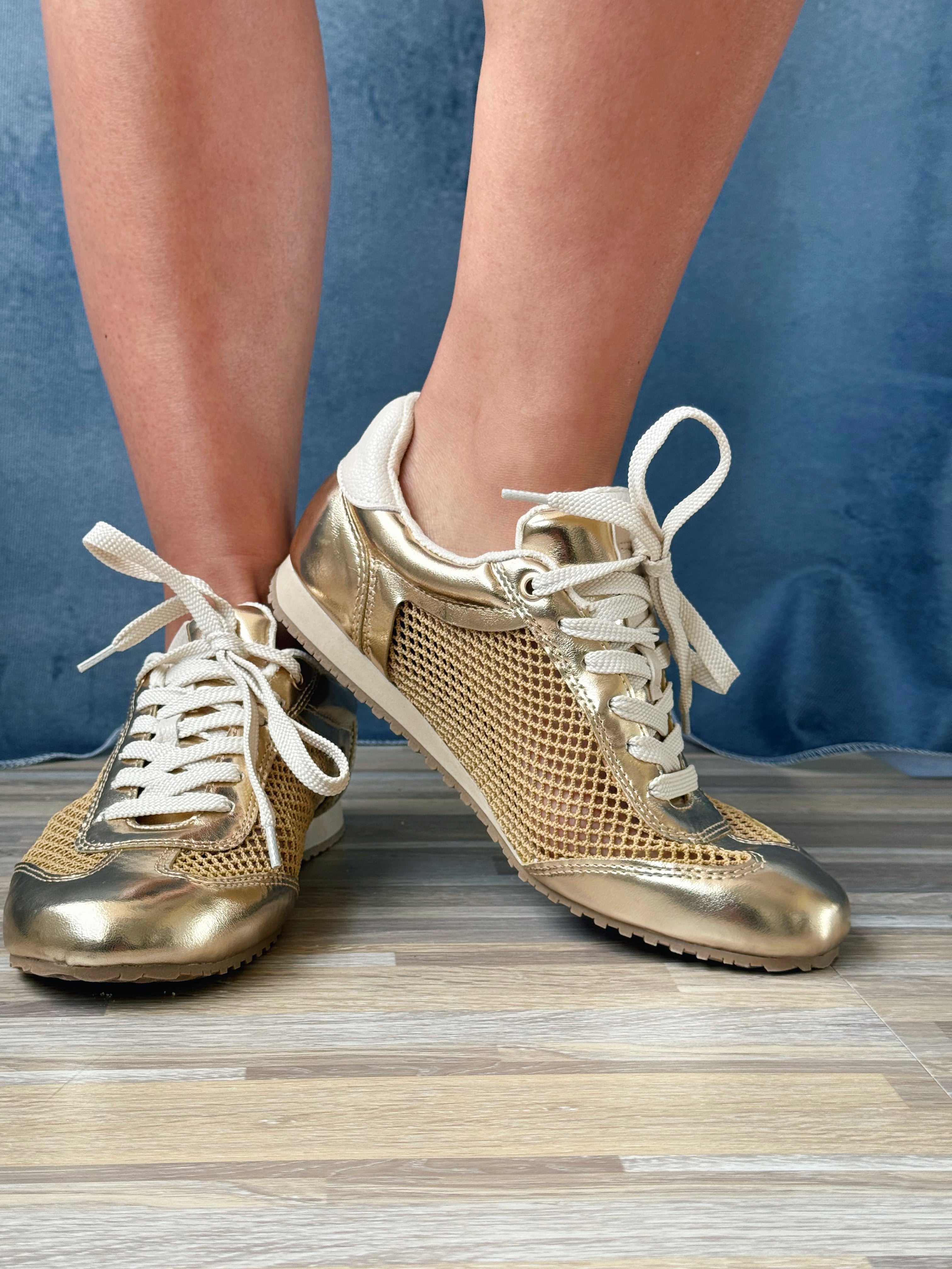Zella Mesh Sneaker - GOLD