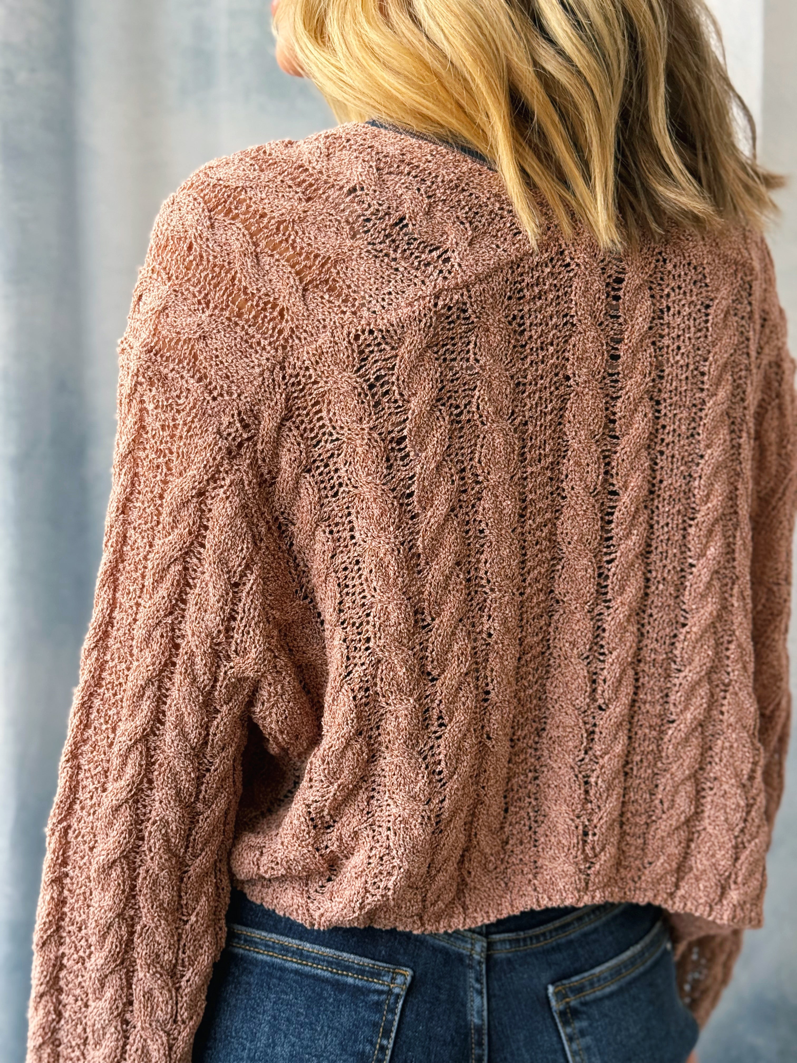 Miss You Cardigan - ROSE