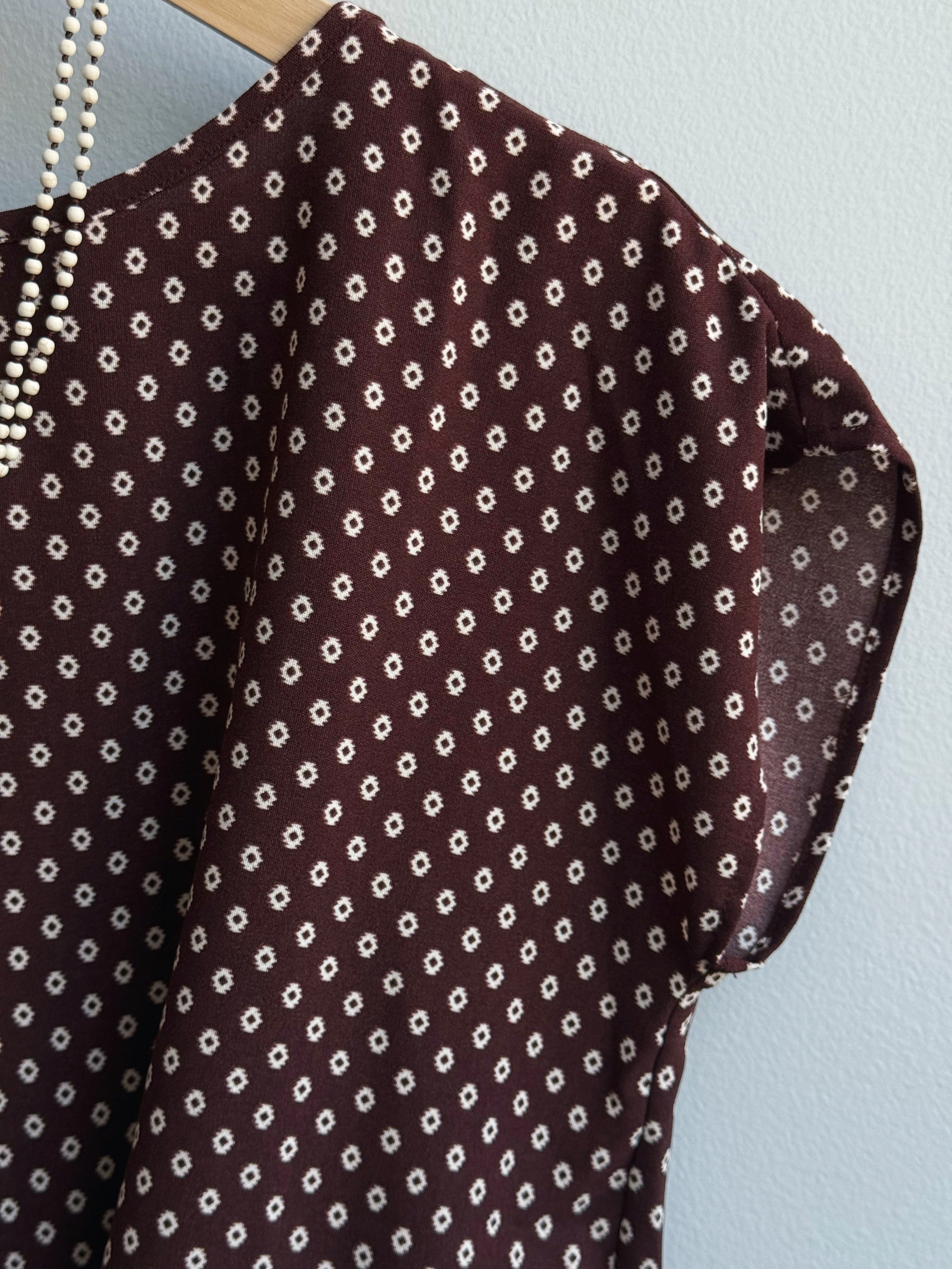 Jazlyn Top  - BROWN/WHITE