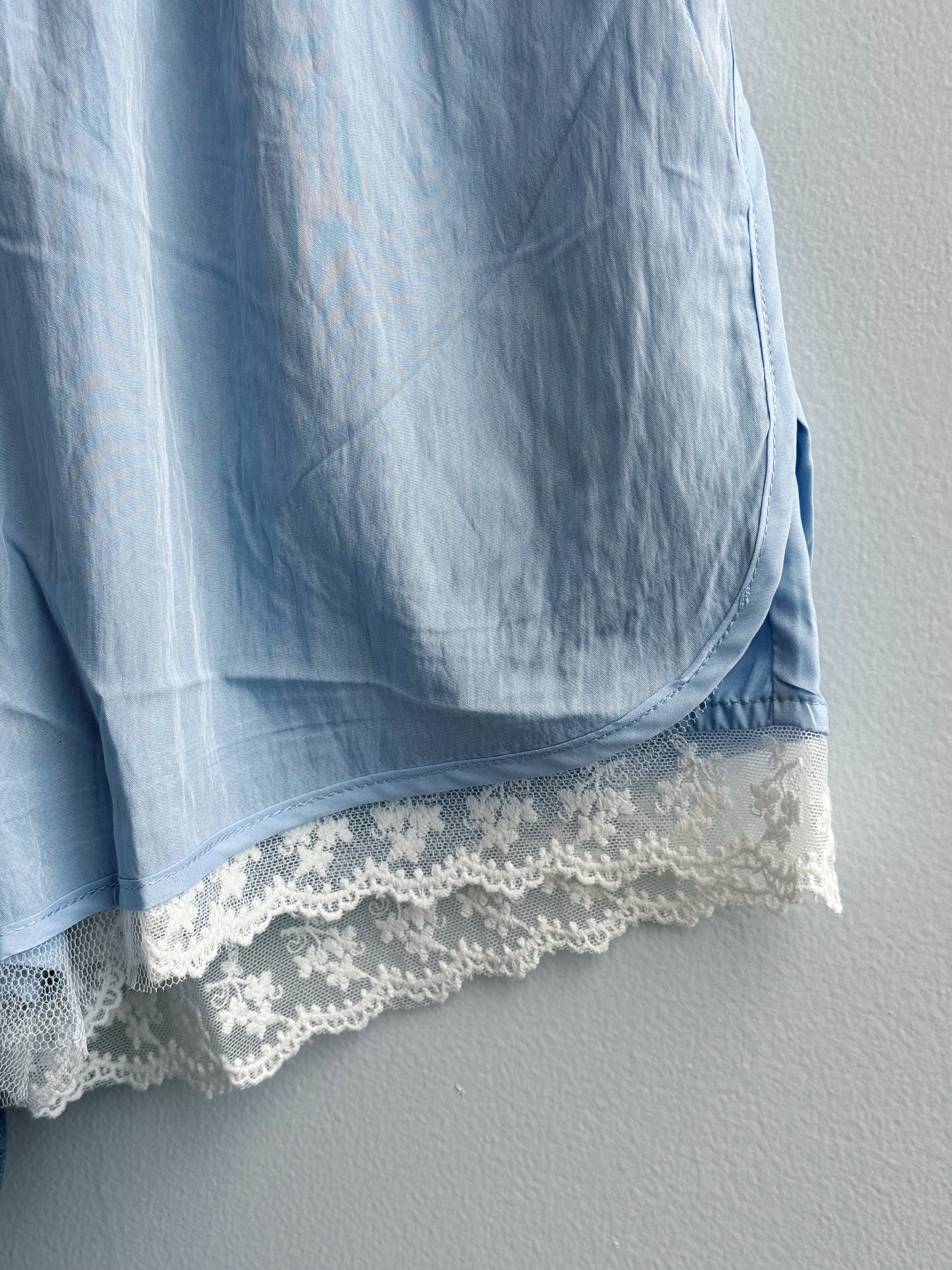 Arla Lace Shorts - LIGHT BLUE