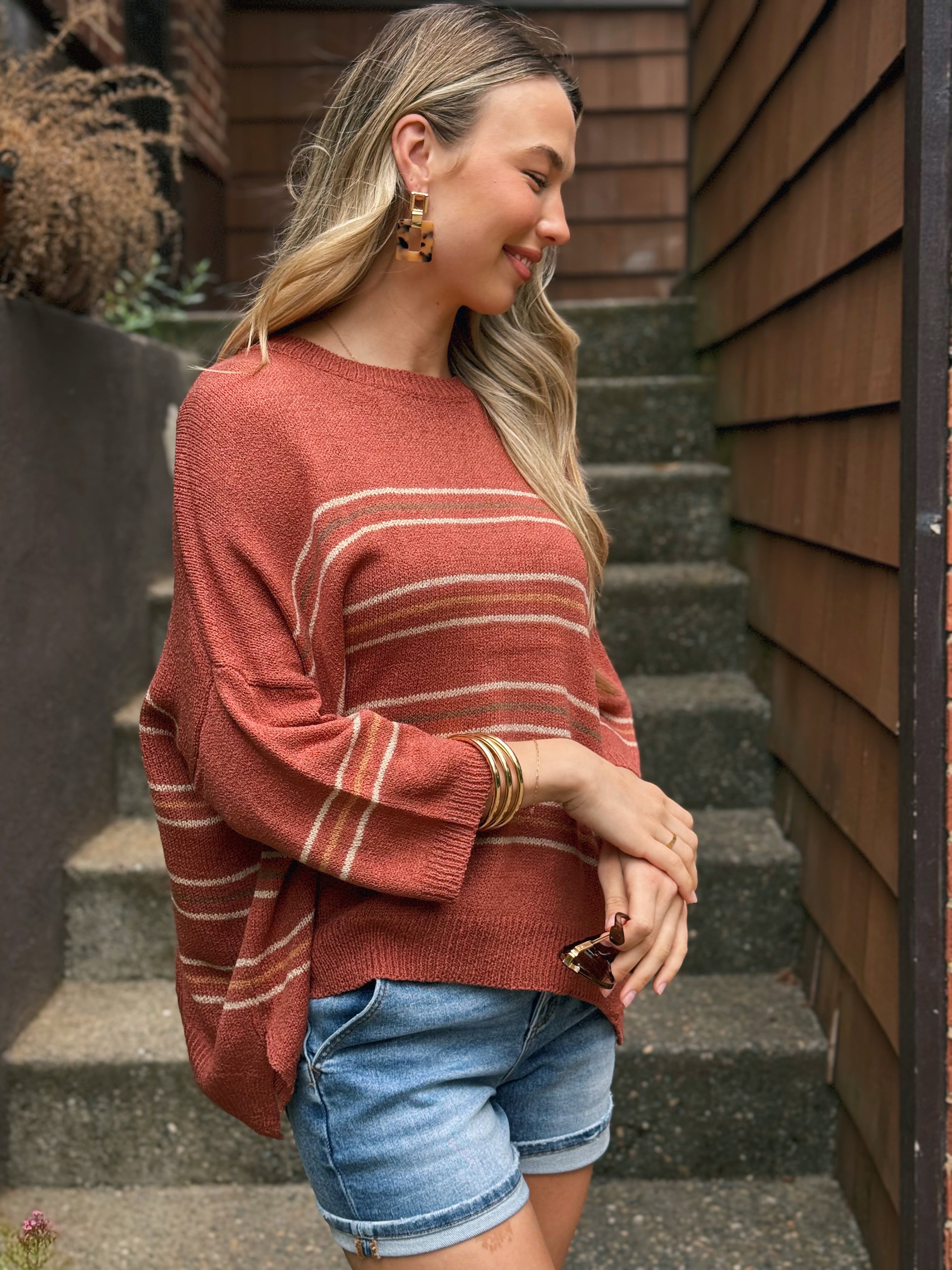 Breezy Sweater - RUST