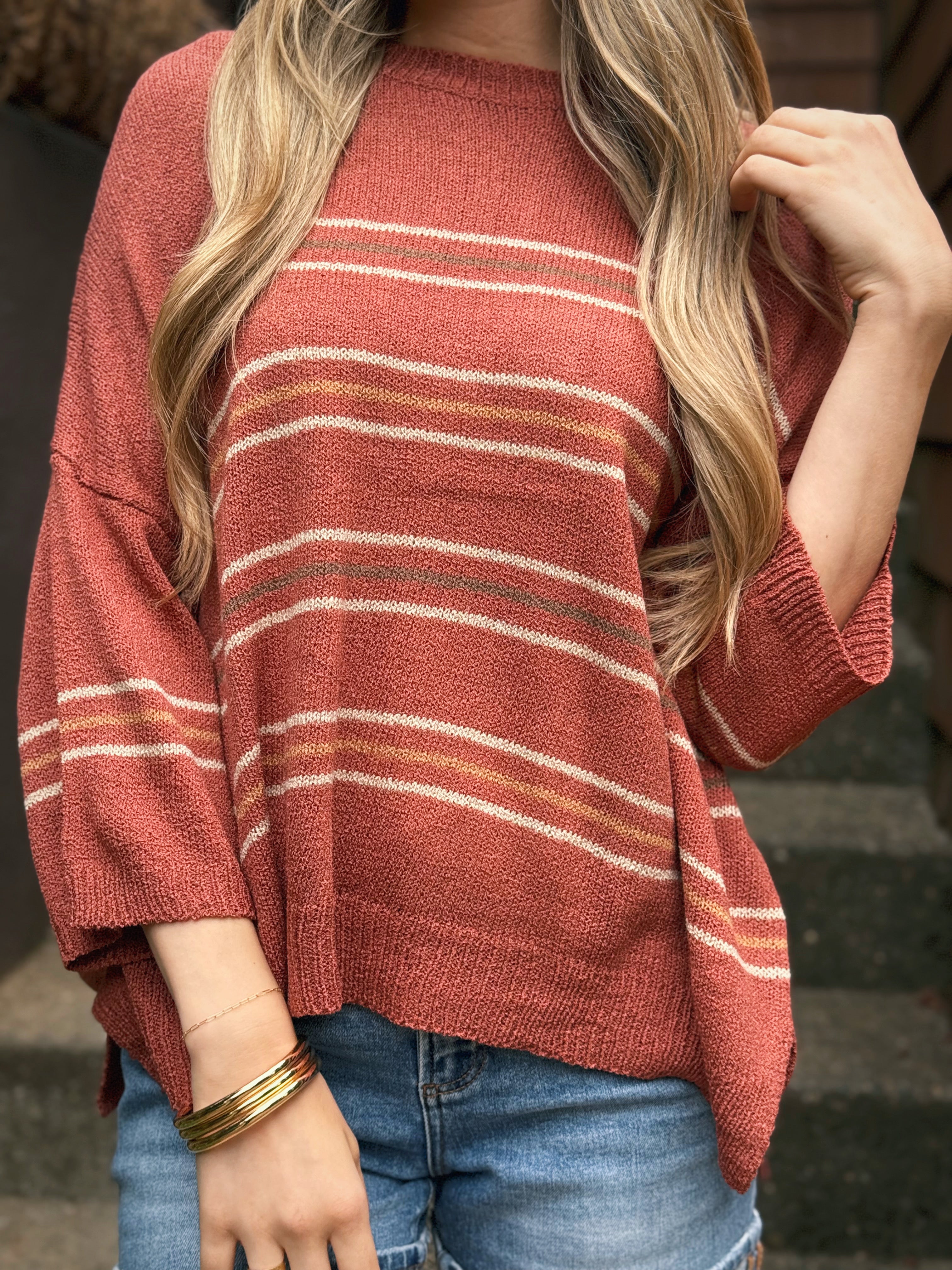 Breezy Sweater - RUST