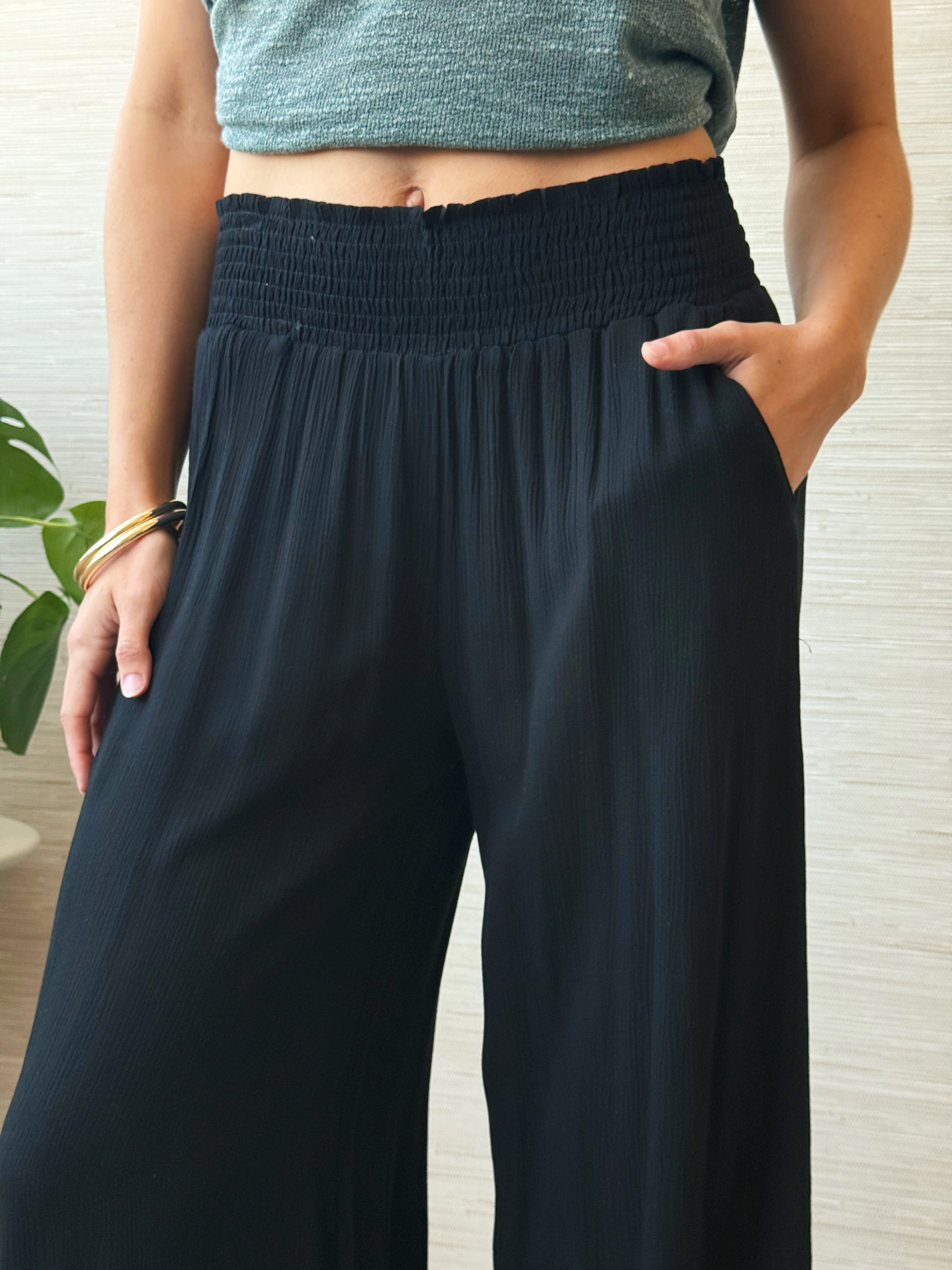 Free Flowing Pants - BLACK