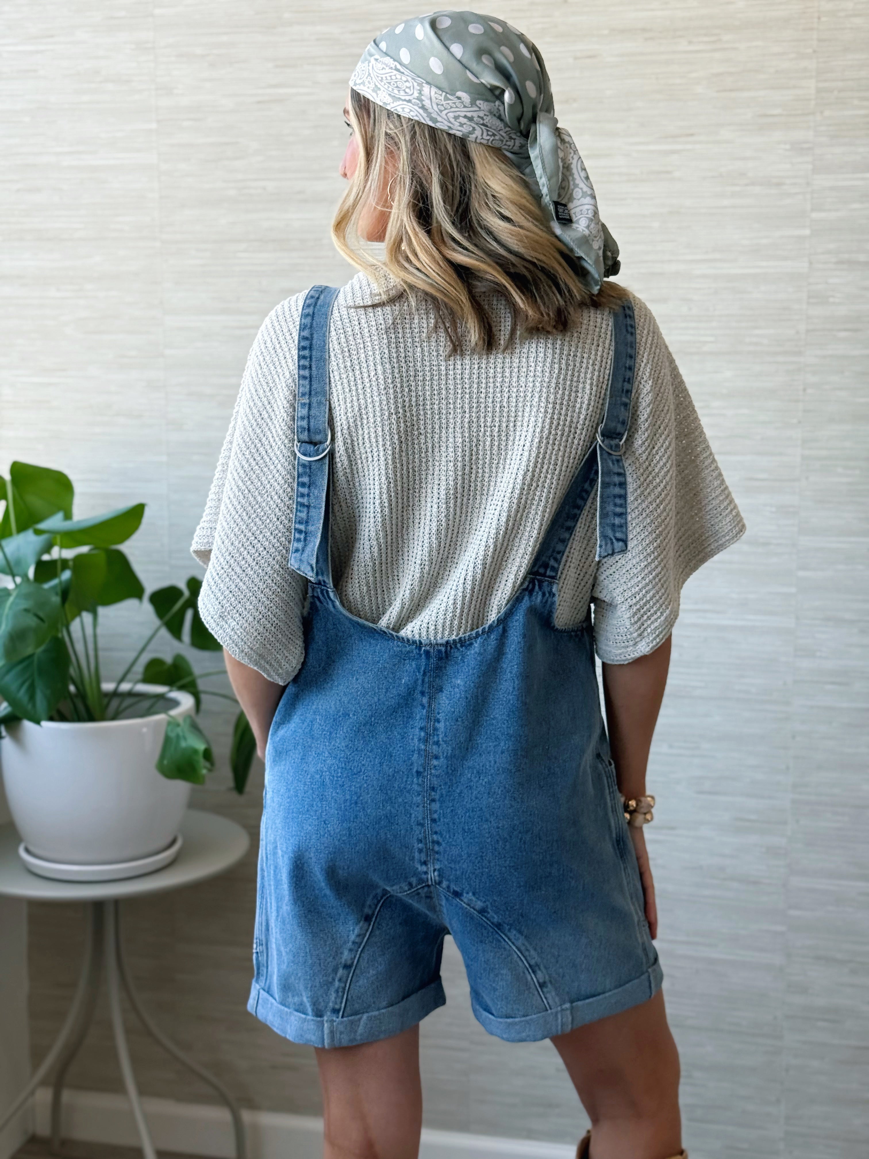Endless Summer Denim Overalls - DENIM BLUE