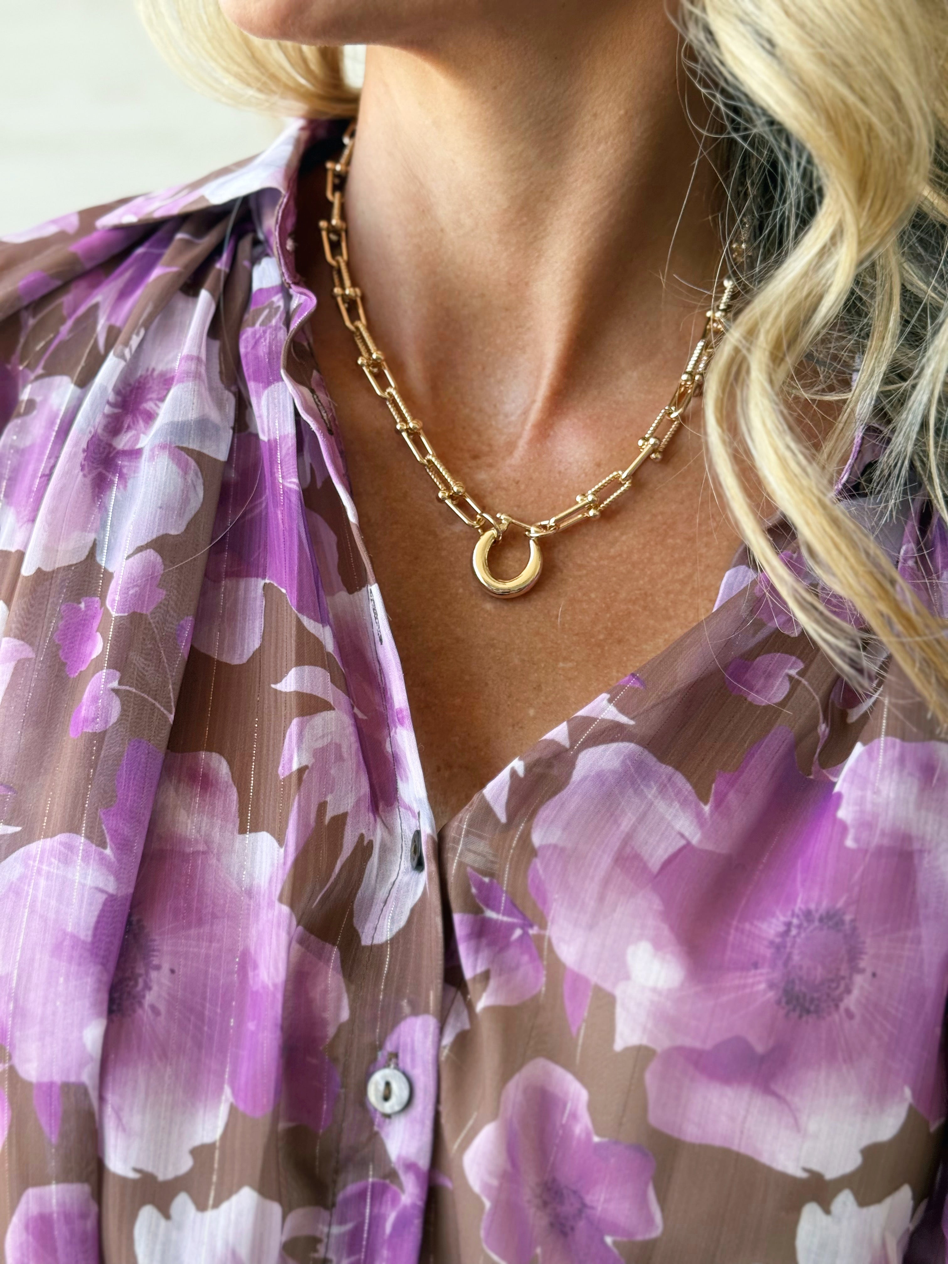 Chunky Chain Pendant Necklace