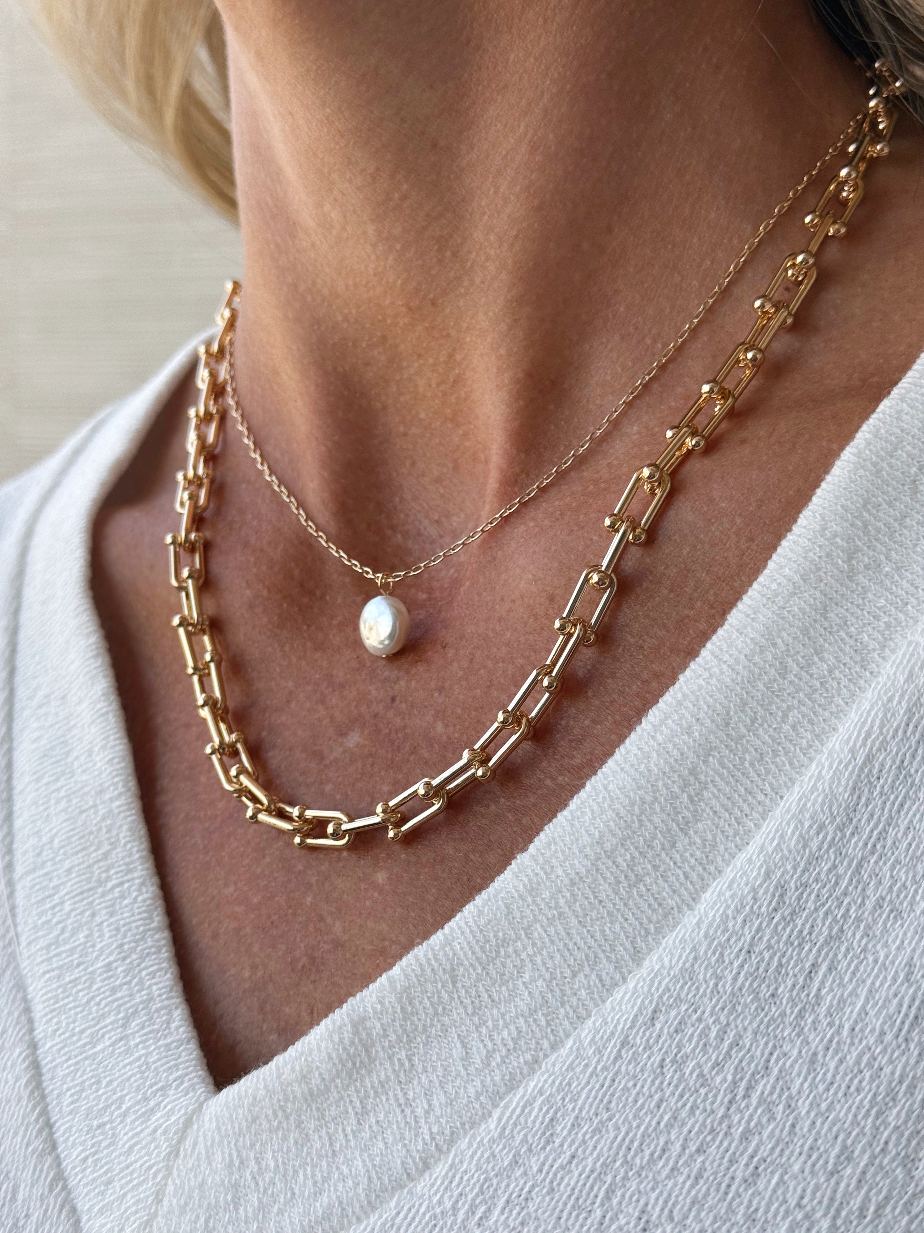 Chunky Layered Chain Necklace