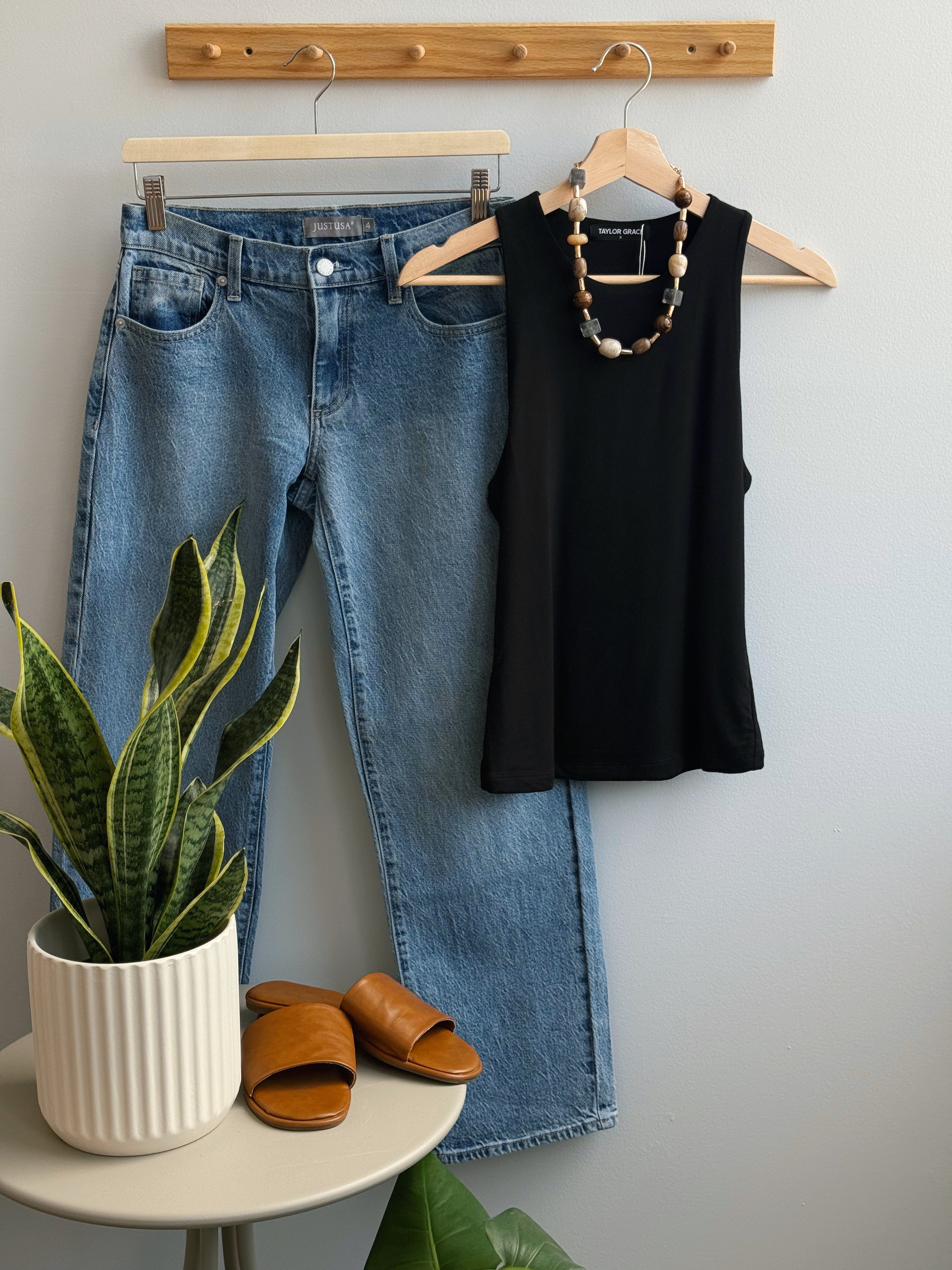 Final Touch High Neck Tank - BLACK