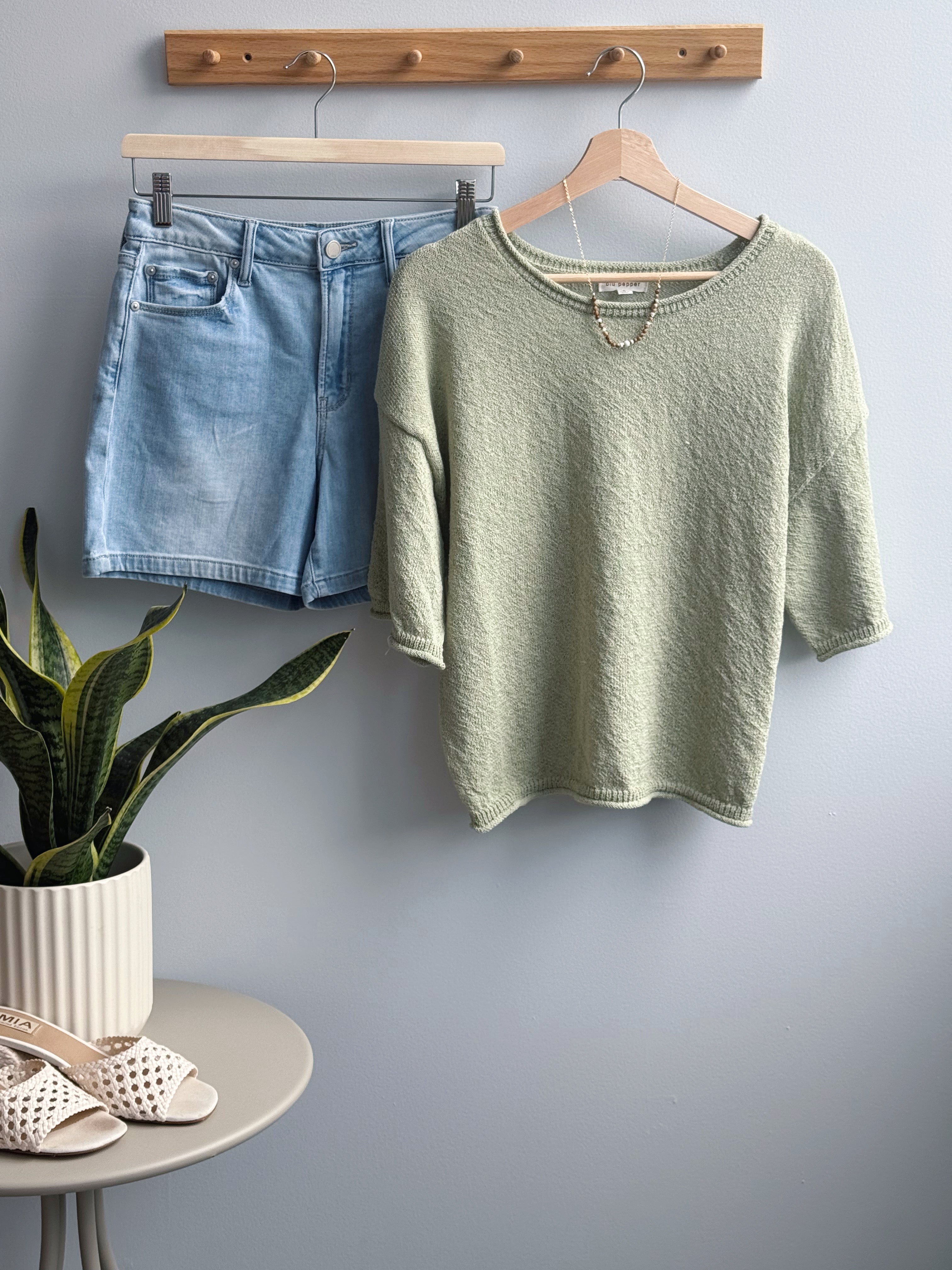 Windows Down Sweater - LIGHT OLIVE