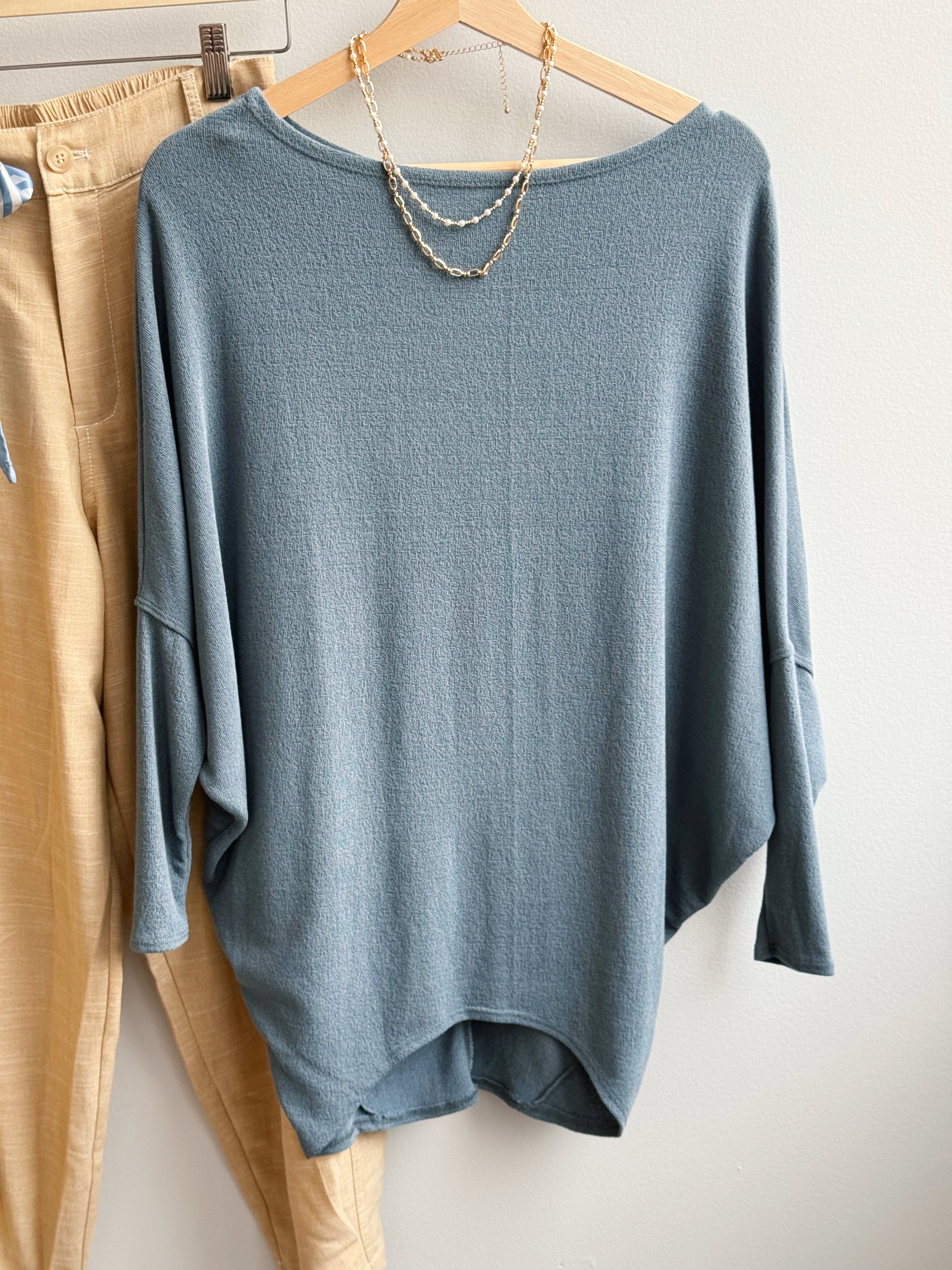 Favorite Comfy Tunic - BLUE GREY
