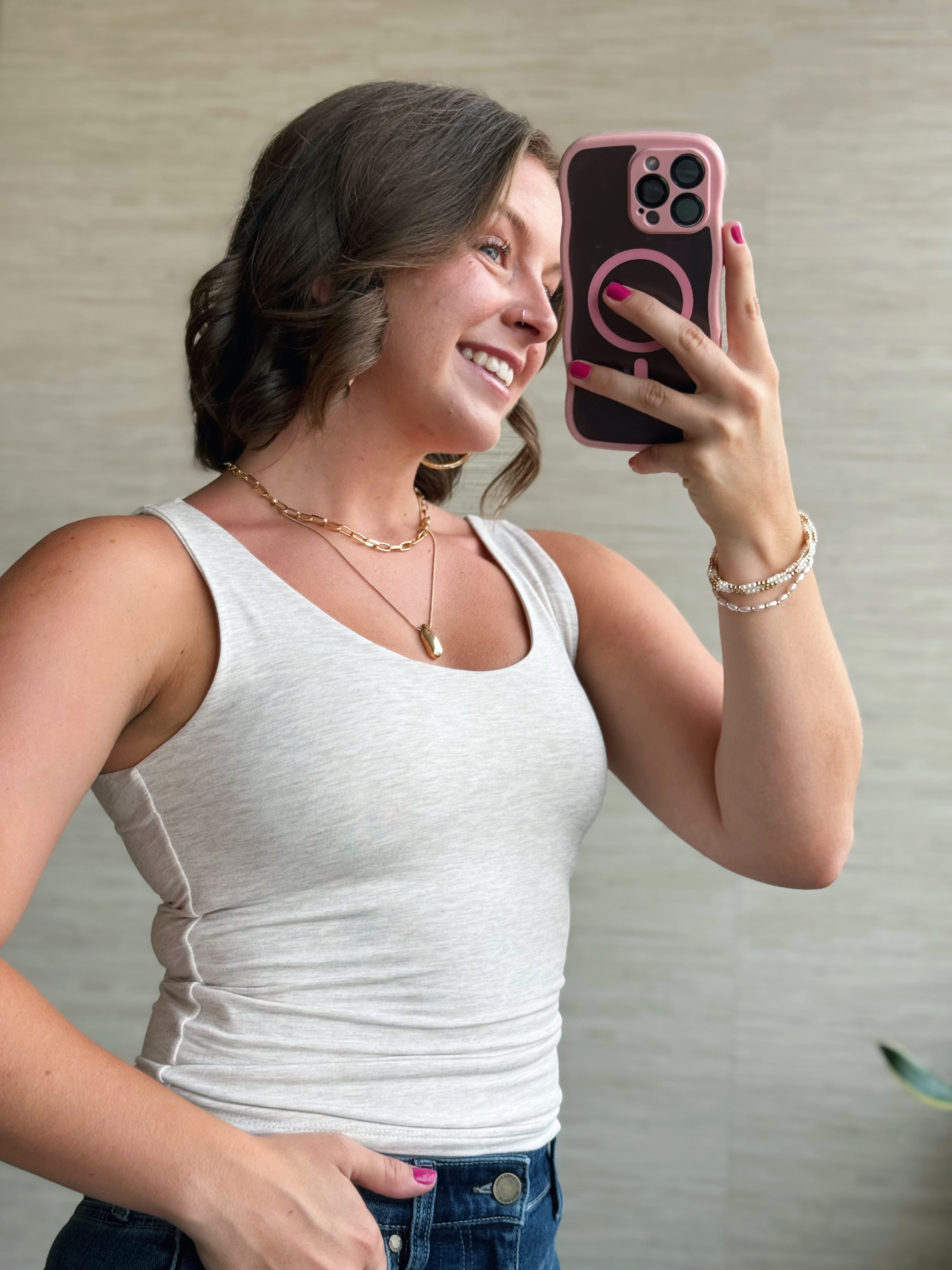 Scoop Neck Tank - OATMEAL