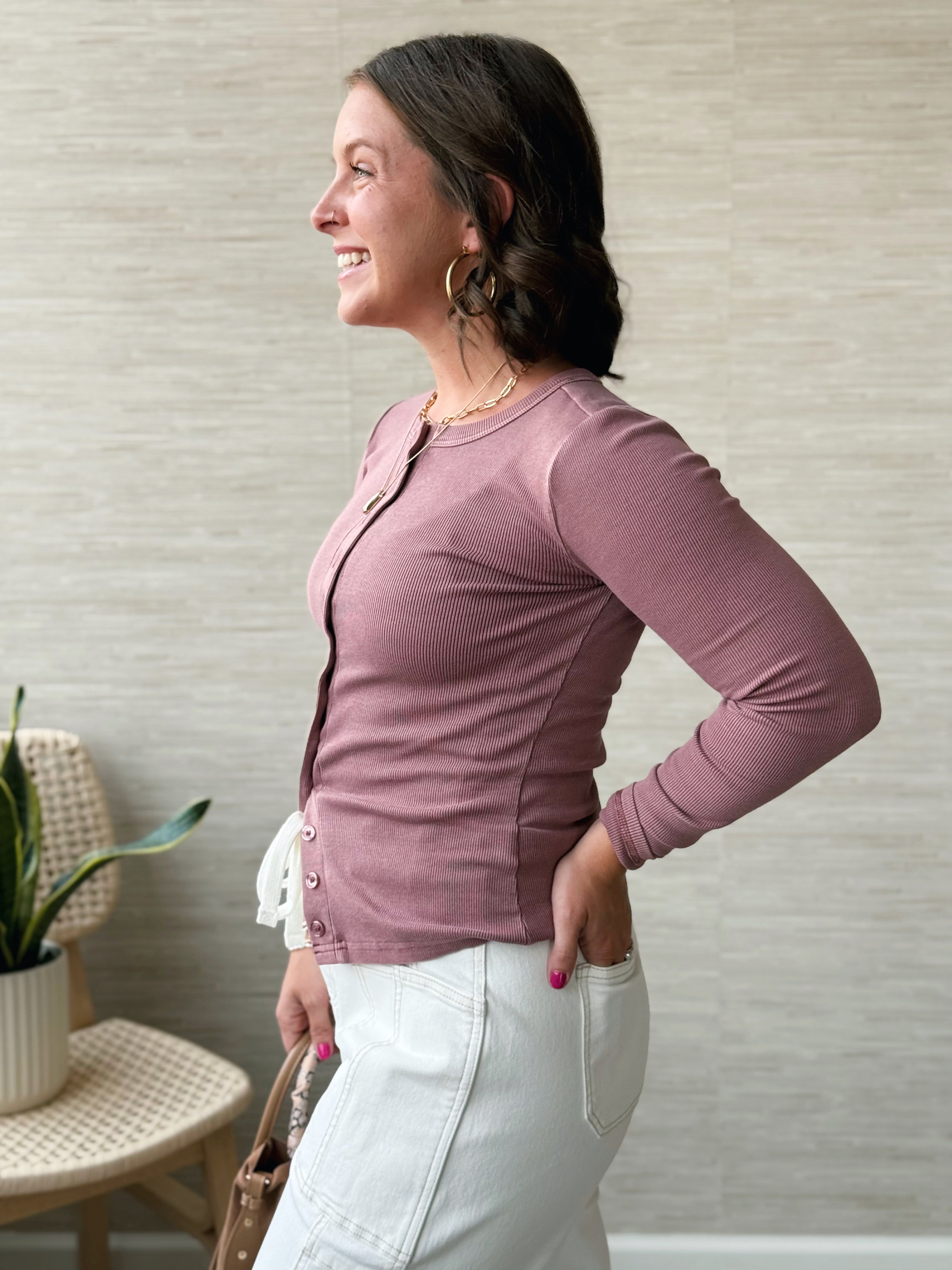 Harvest Market Long Sleeve - MAUVE