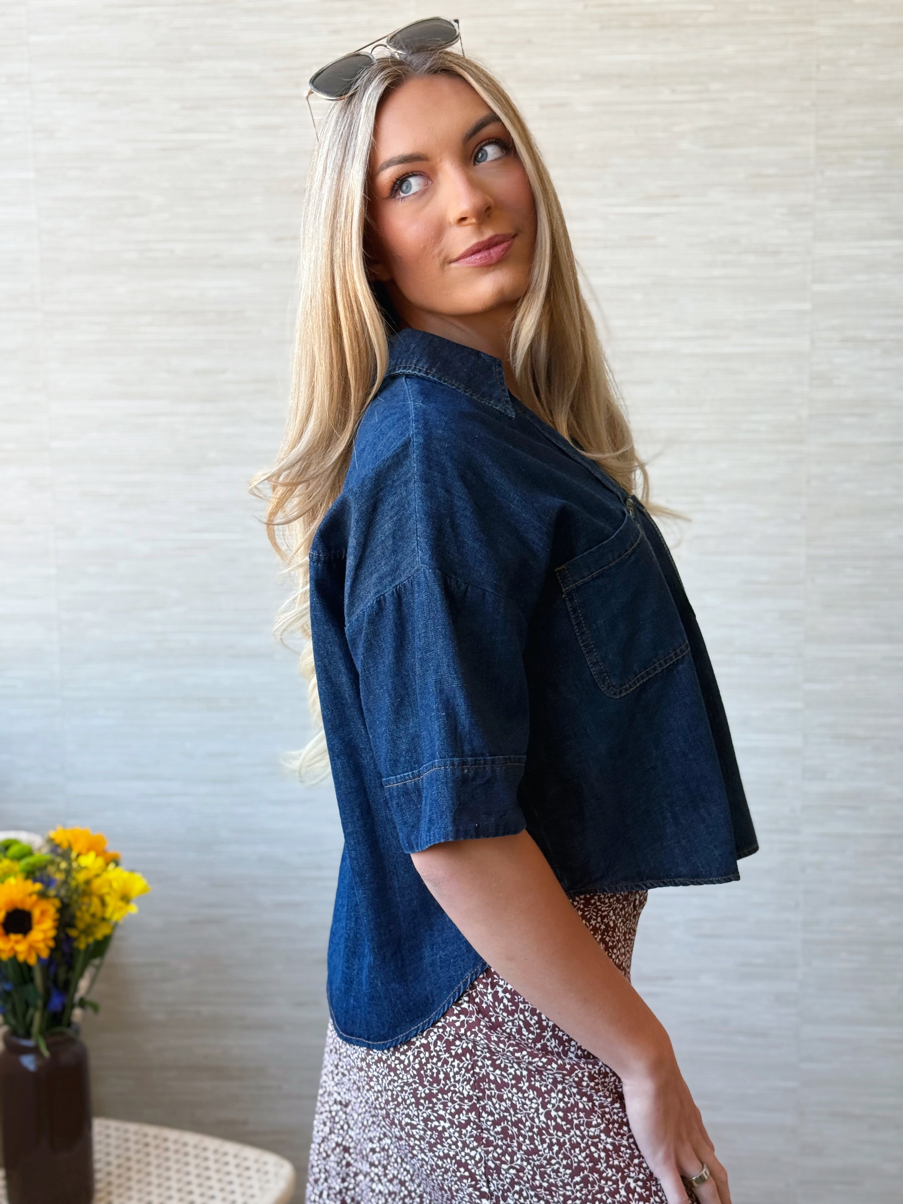 Barn Door Shirt - DARK DENIM