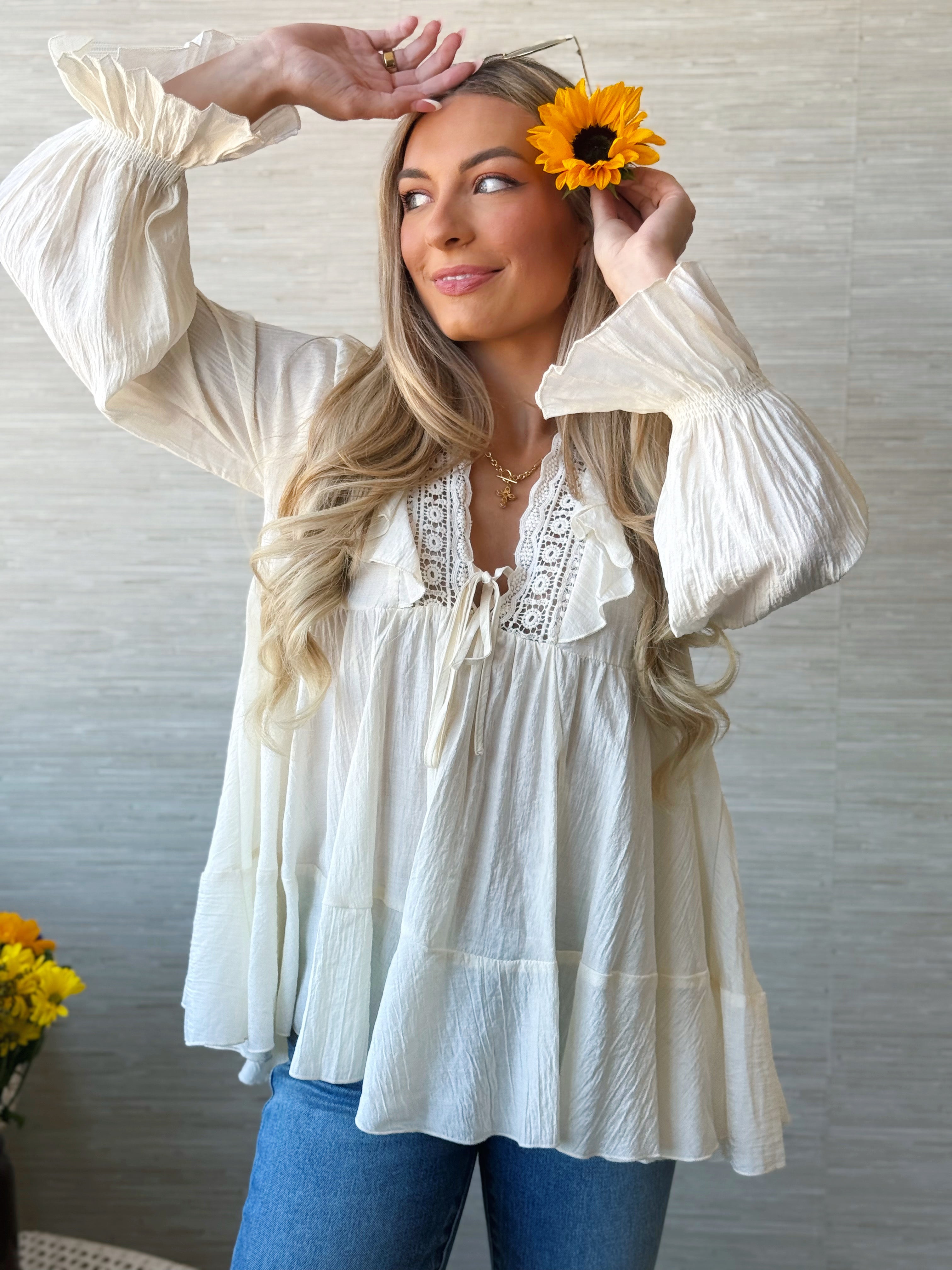Wherefore Art Thou Blouse- CREAM