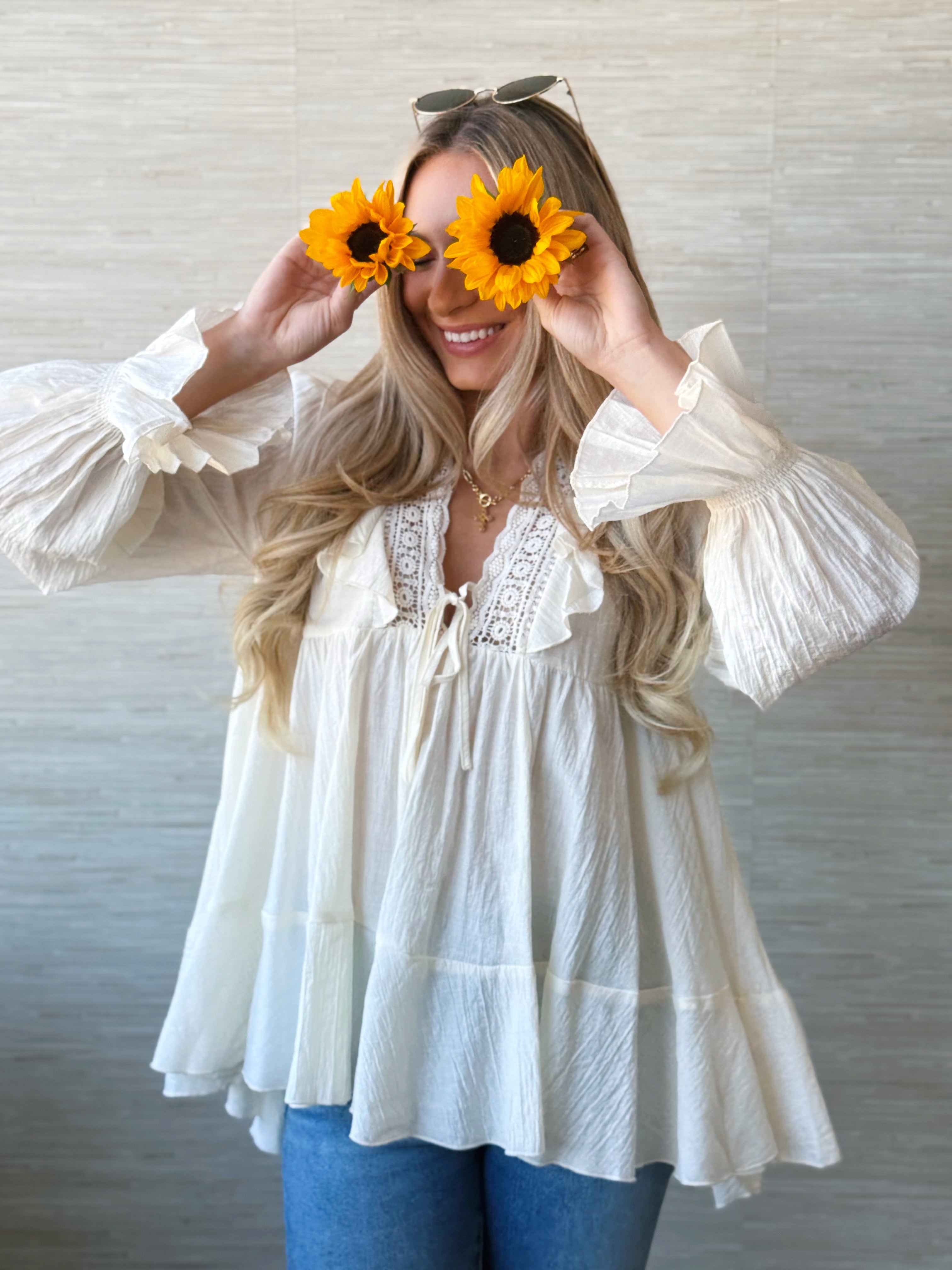 Wherefore Art Thou Blouse- CREAM