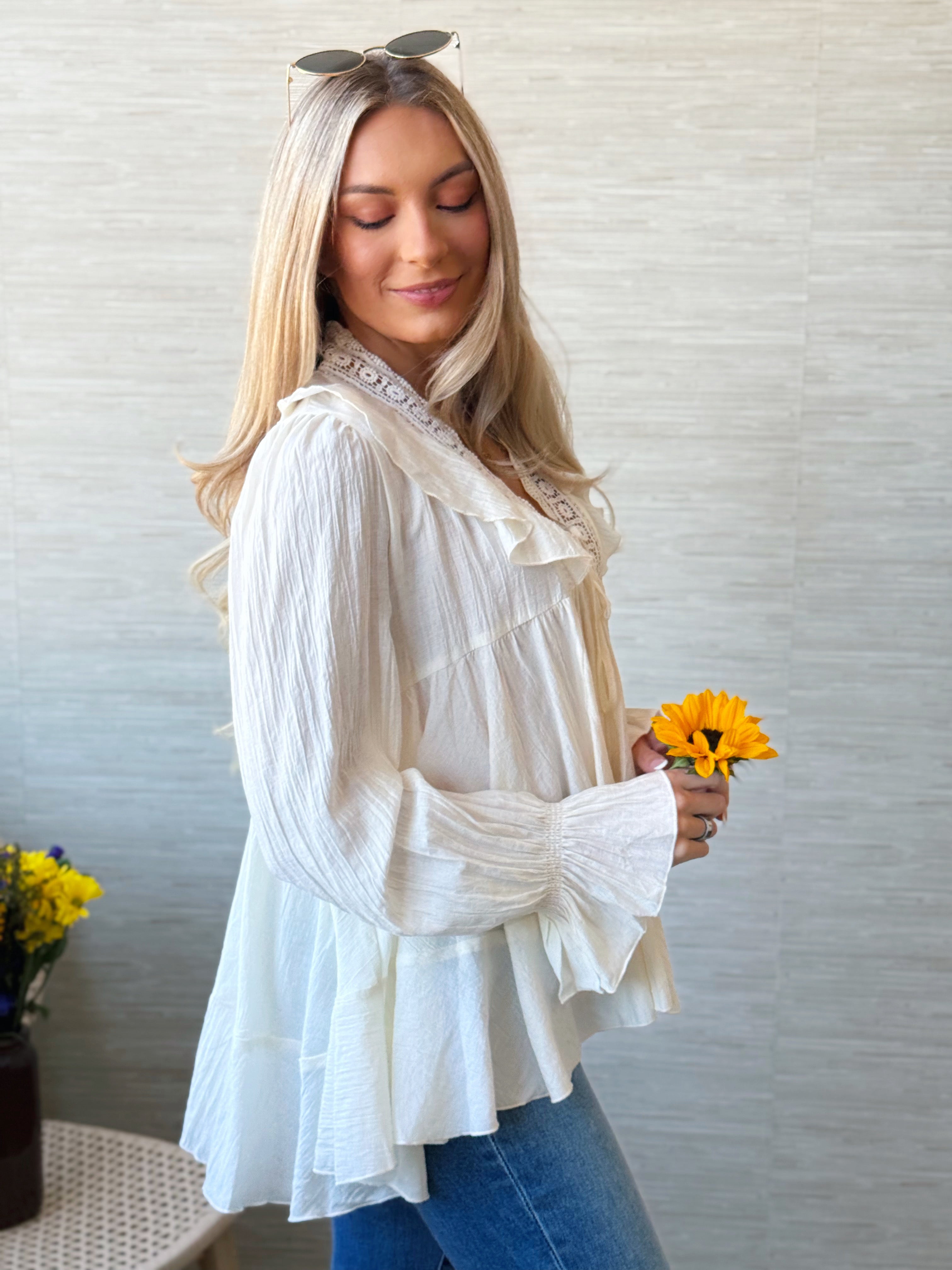 Wherefore Art Thou Blouse- CREAM