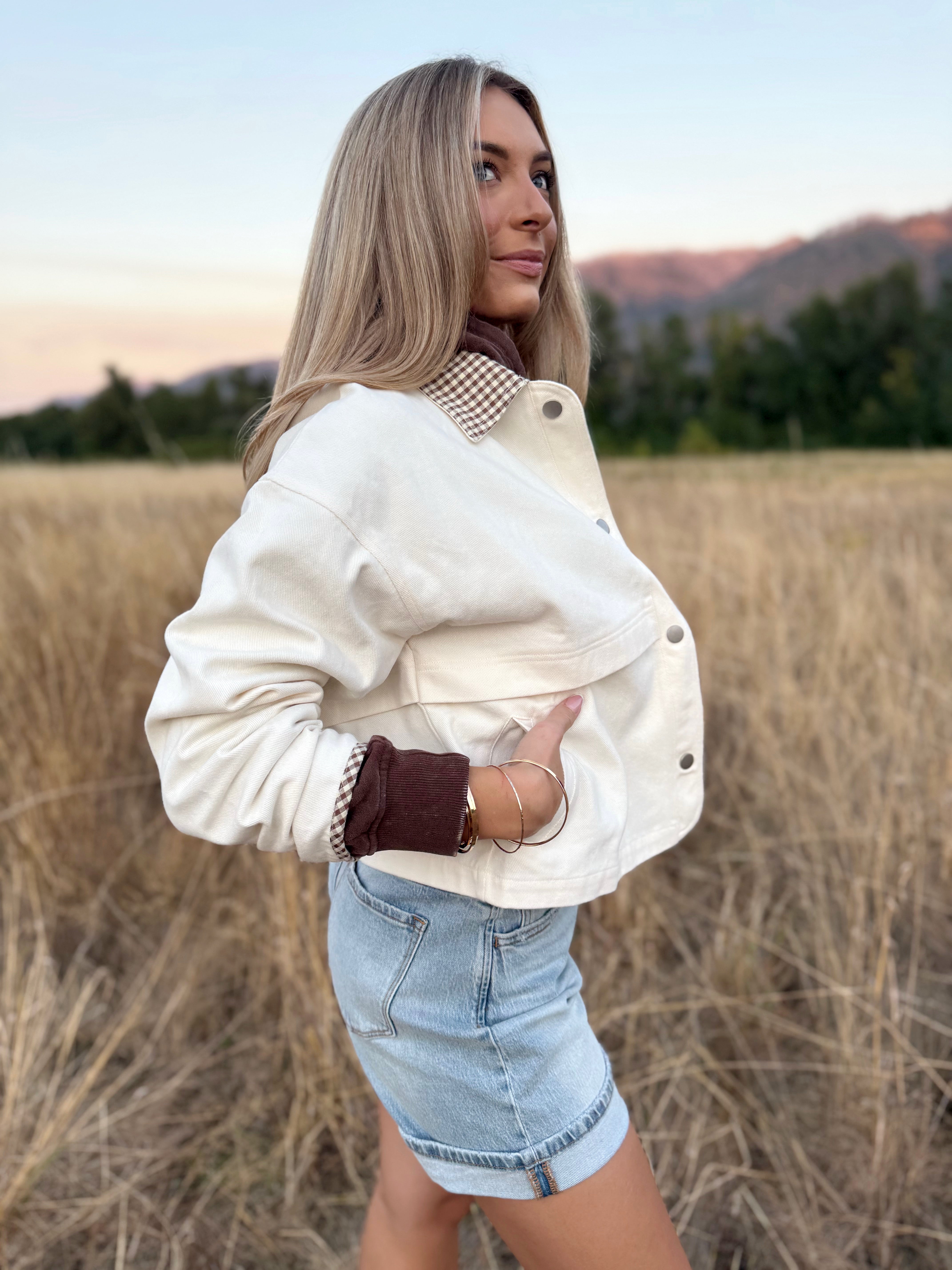 Fergalicious Jacket- CREAM/BROWN