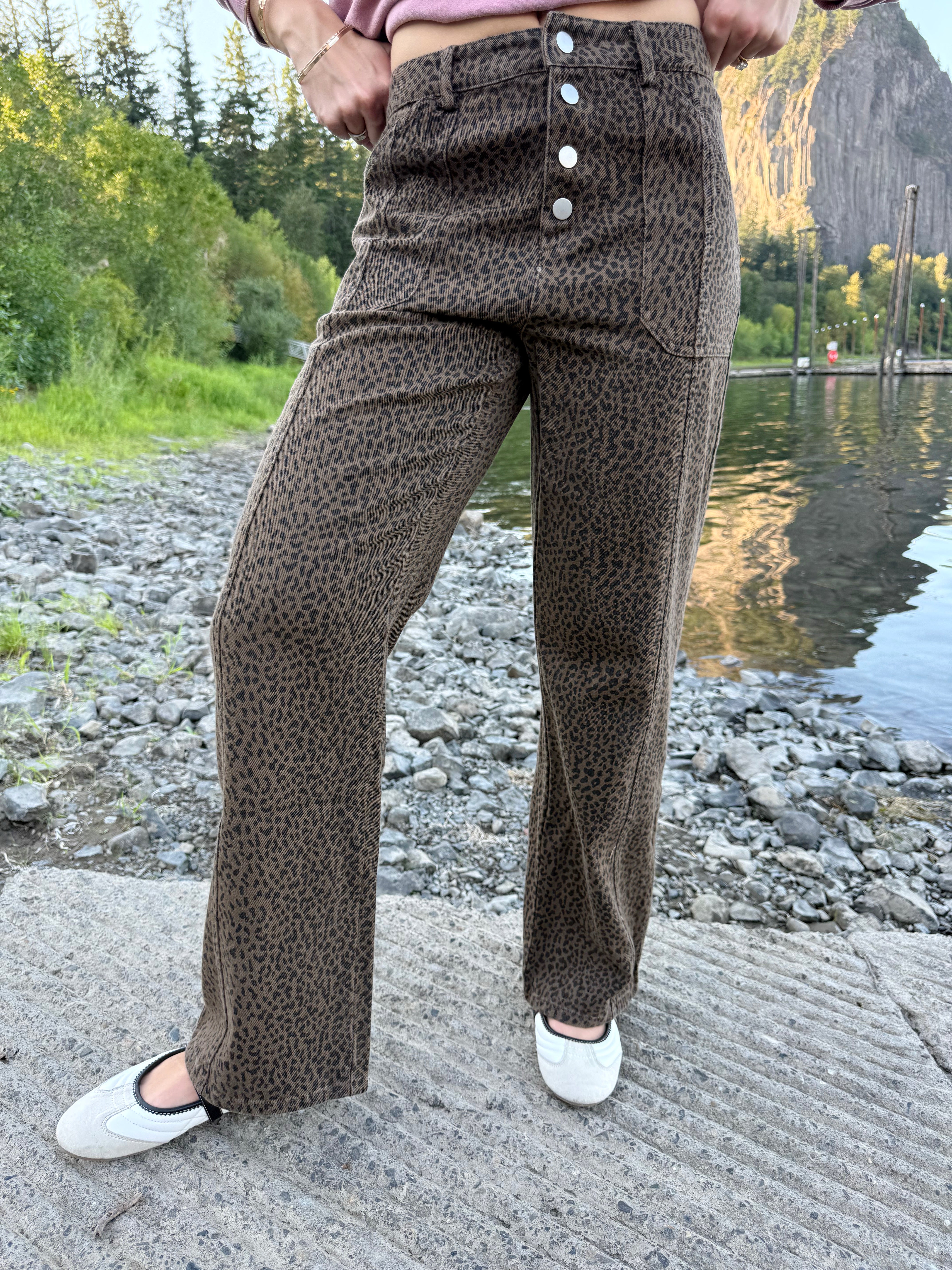 Cat Walk Jean - BROWN LEOPARD