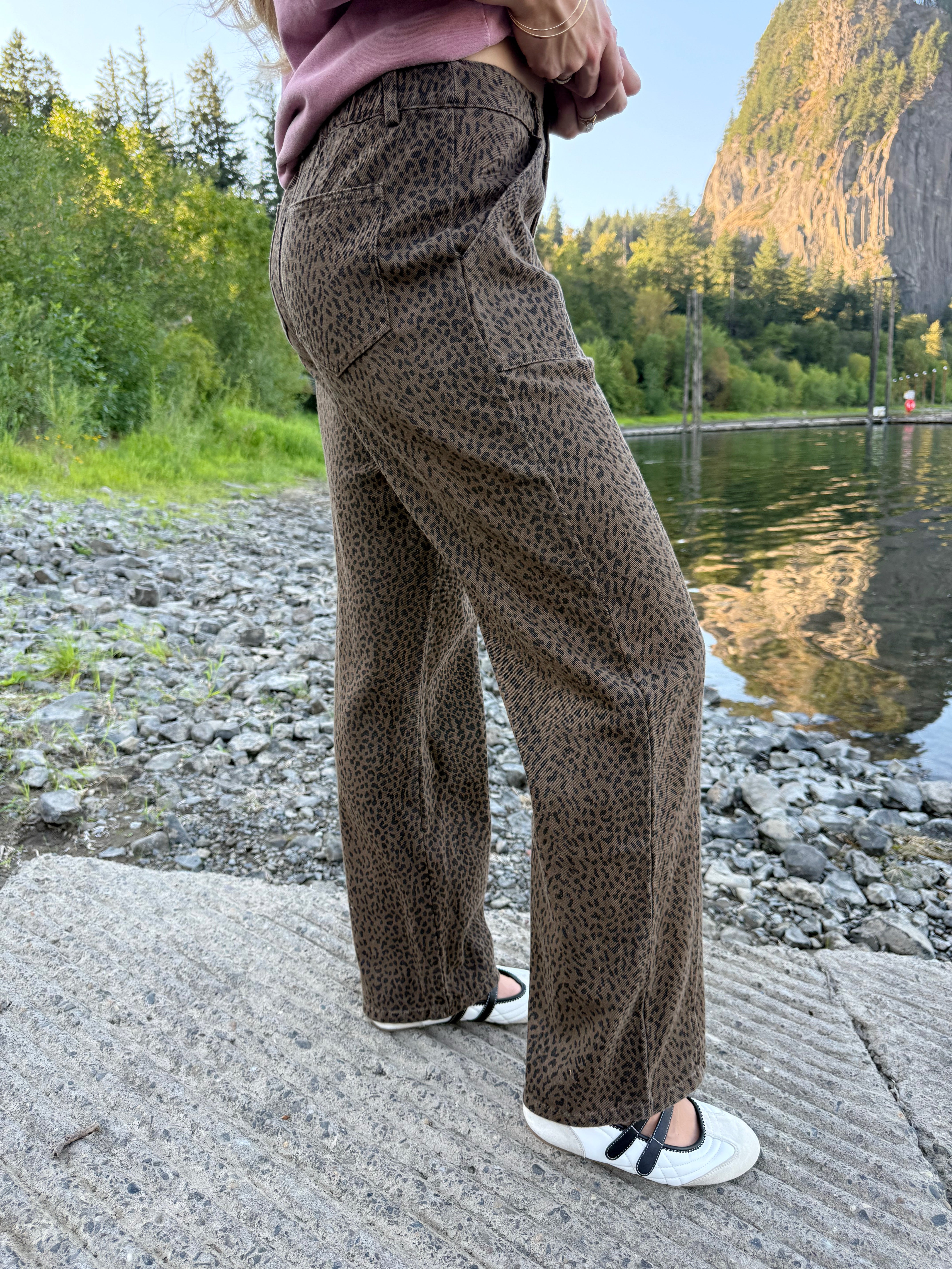 Cat Walk Jean - BROWN LEOPARD