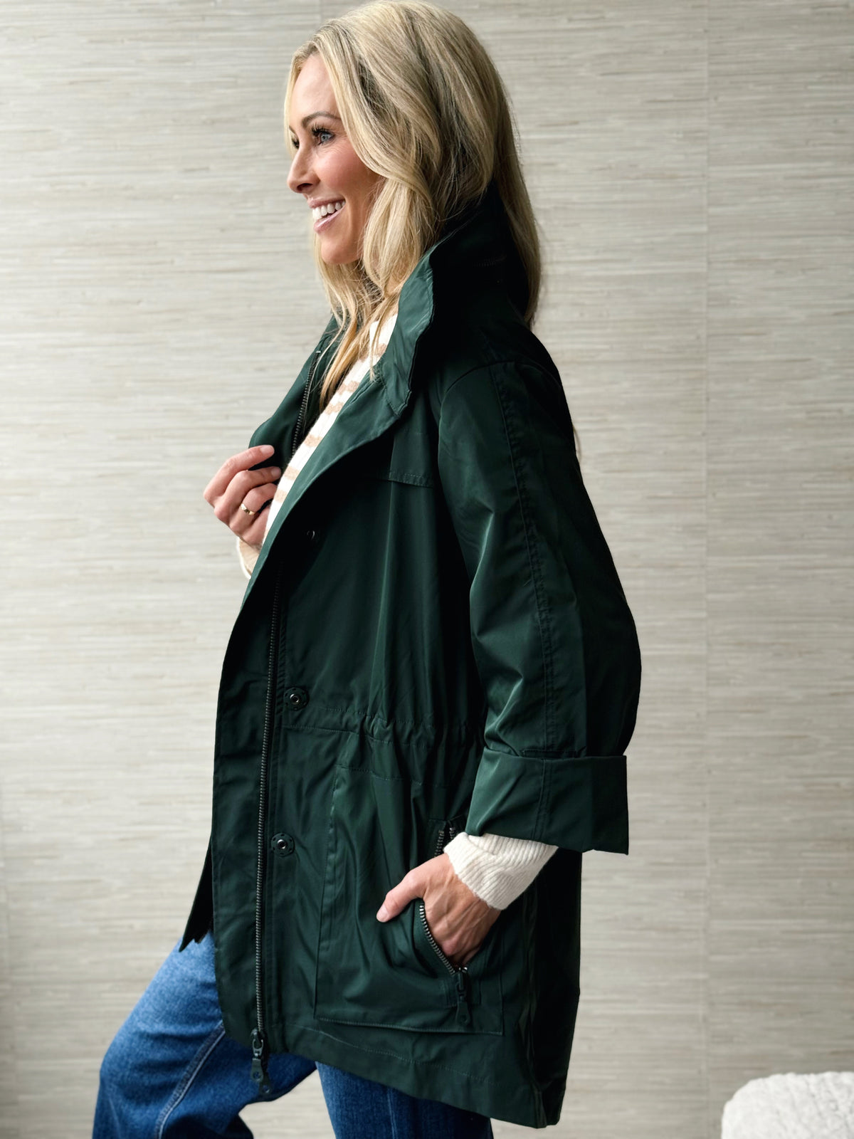 Anorak Crinkle Jacket - HUNTER
