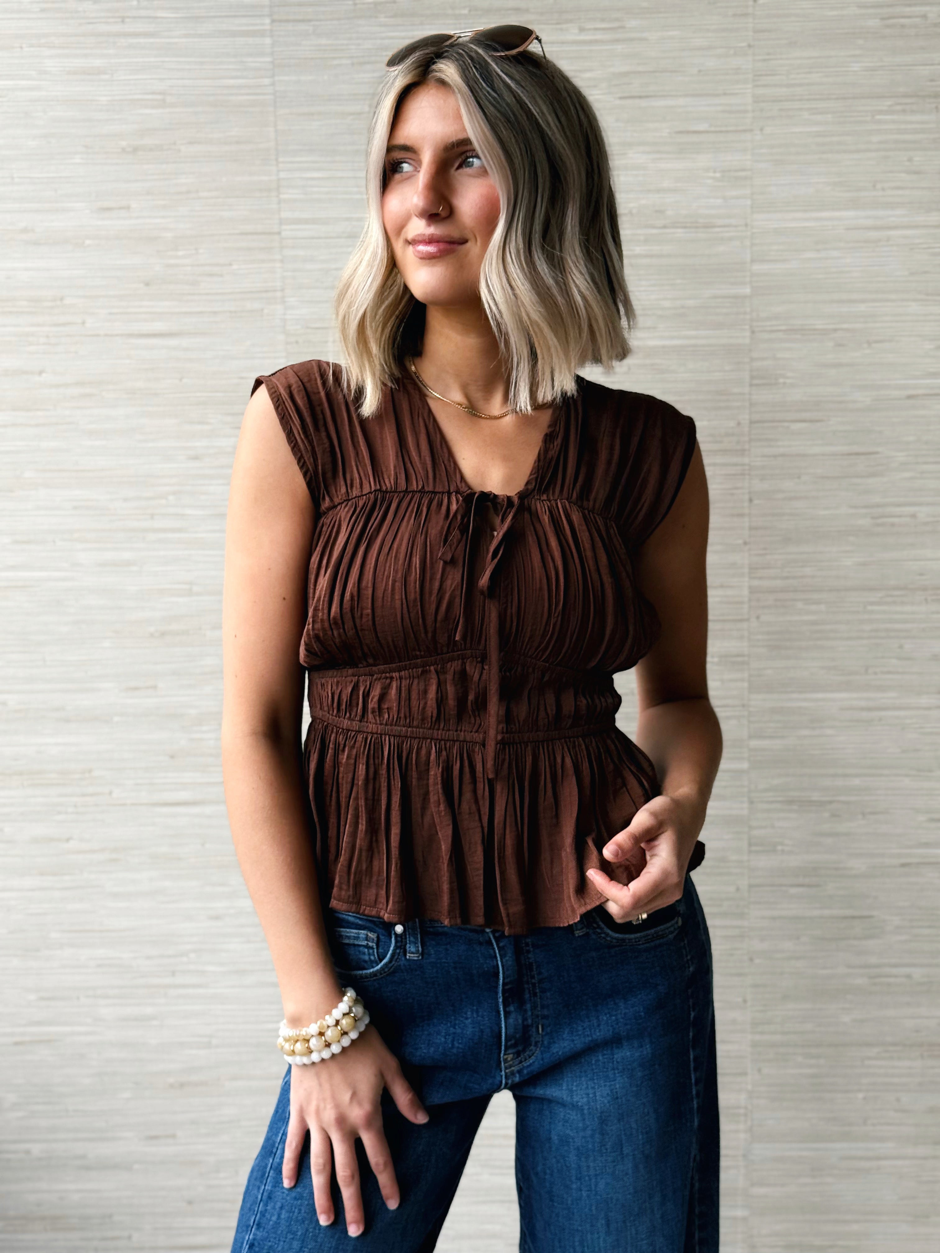 Nellie Blouse - CHOCOLATE