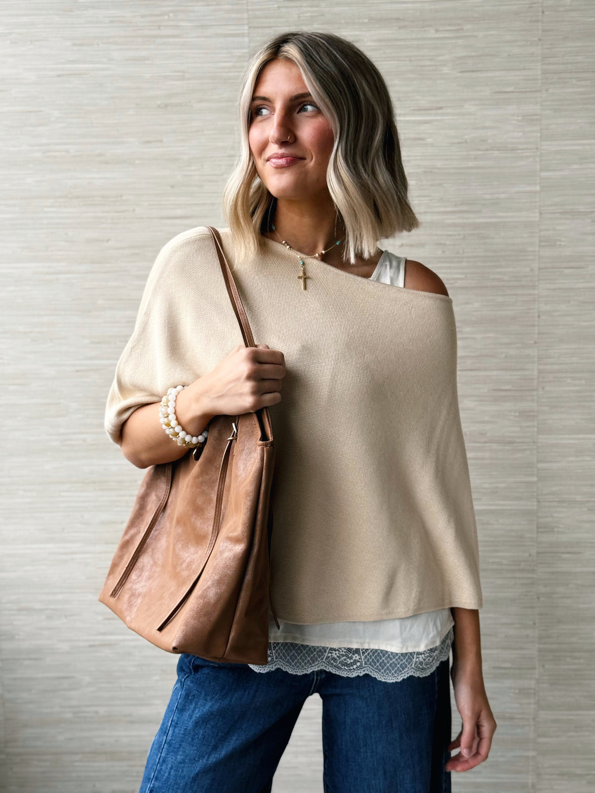 Aspen Poncho - IVORY