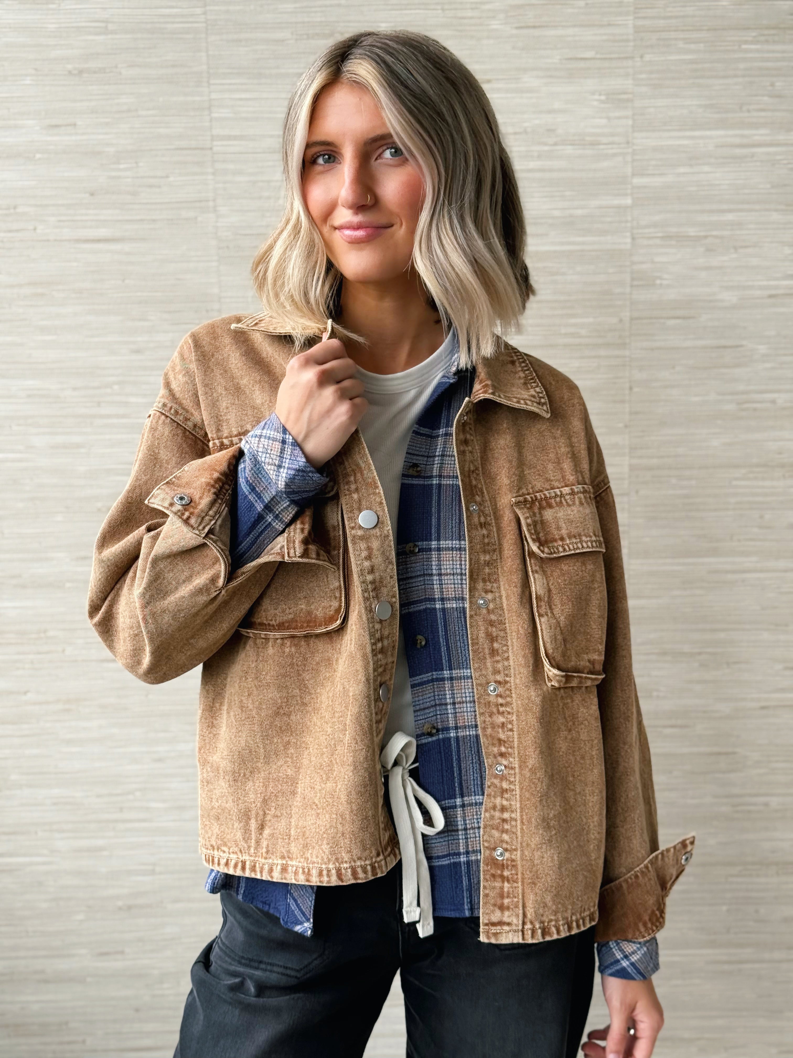 Dusty Flannel - INDIGO MULTI PLAID