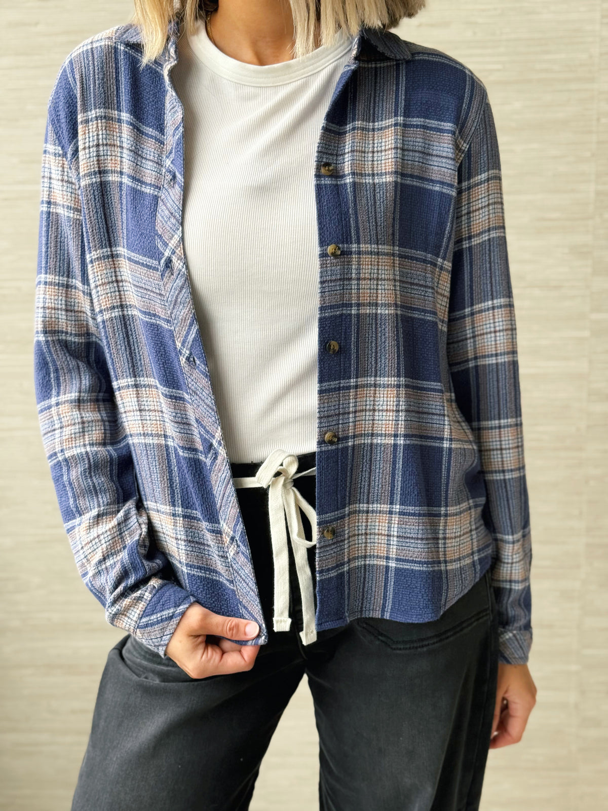 Dusty Flannel - INDIGO MULTI PLAID