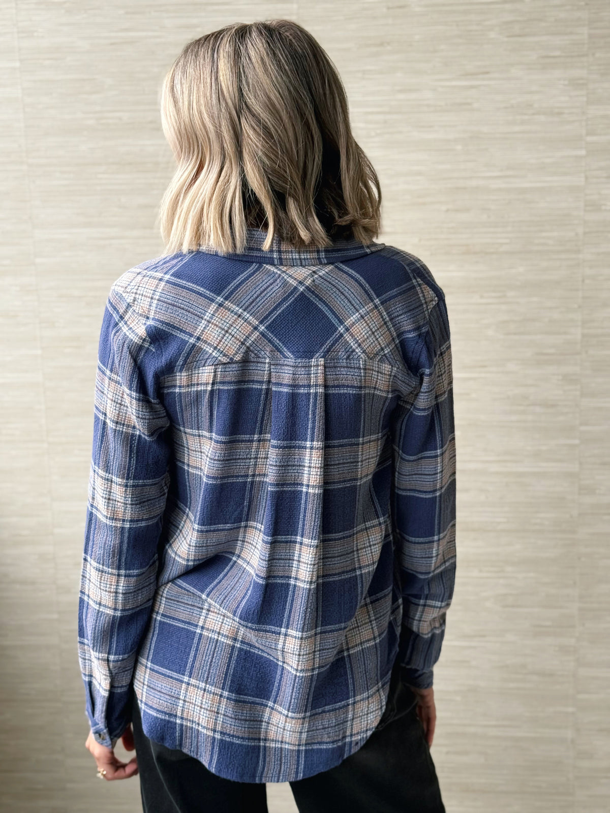 Dusty Flannel - INDIGO MULTI PLAID