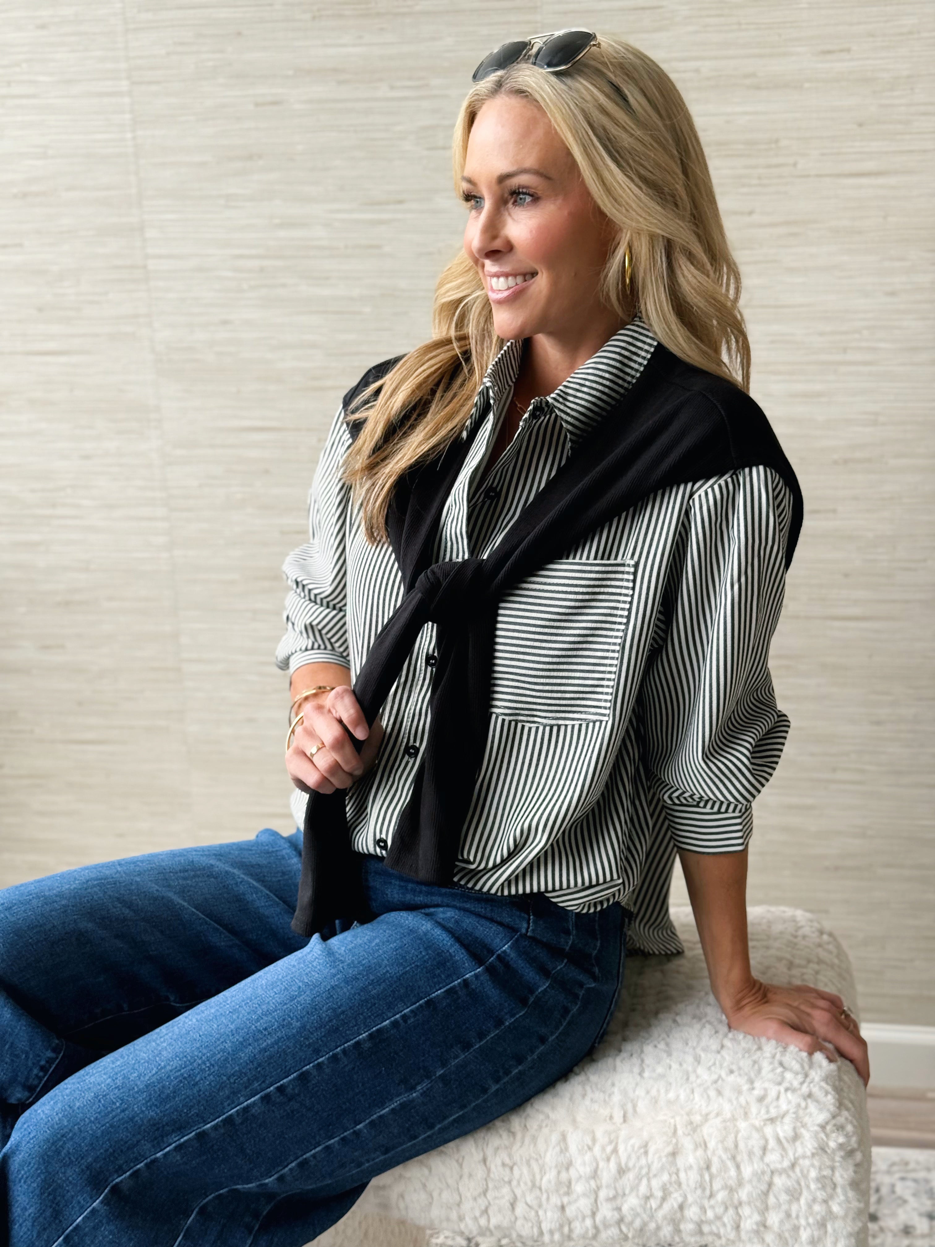 Cindy Lou Top  - BLACK