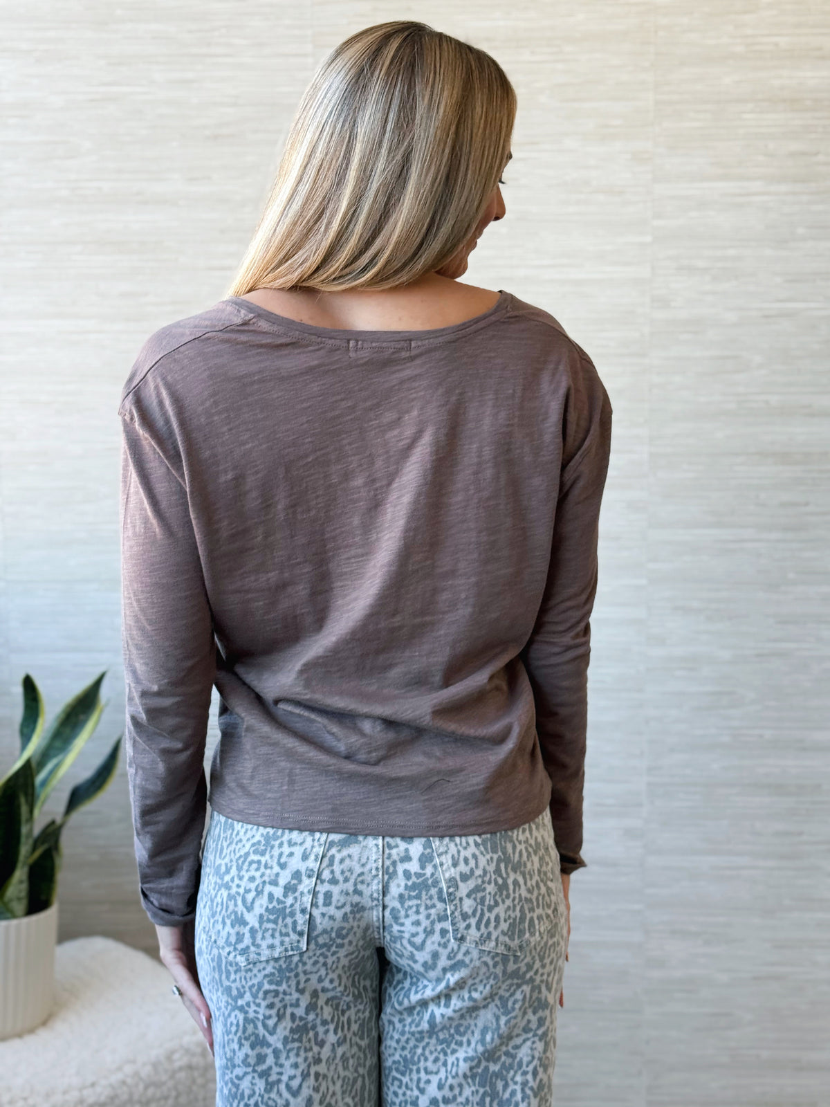 Arlet Long Sleeve Top - MOCHA