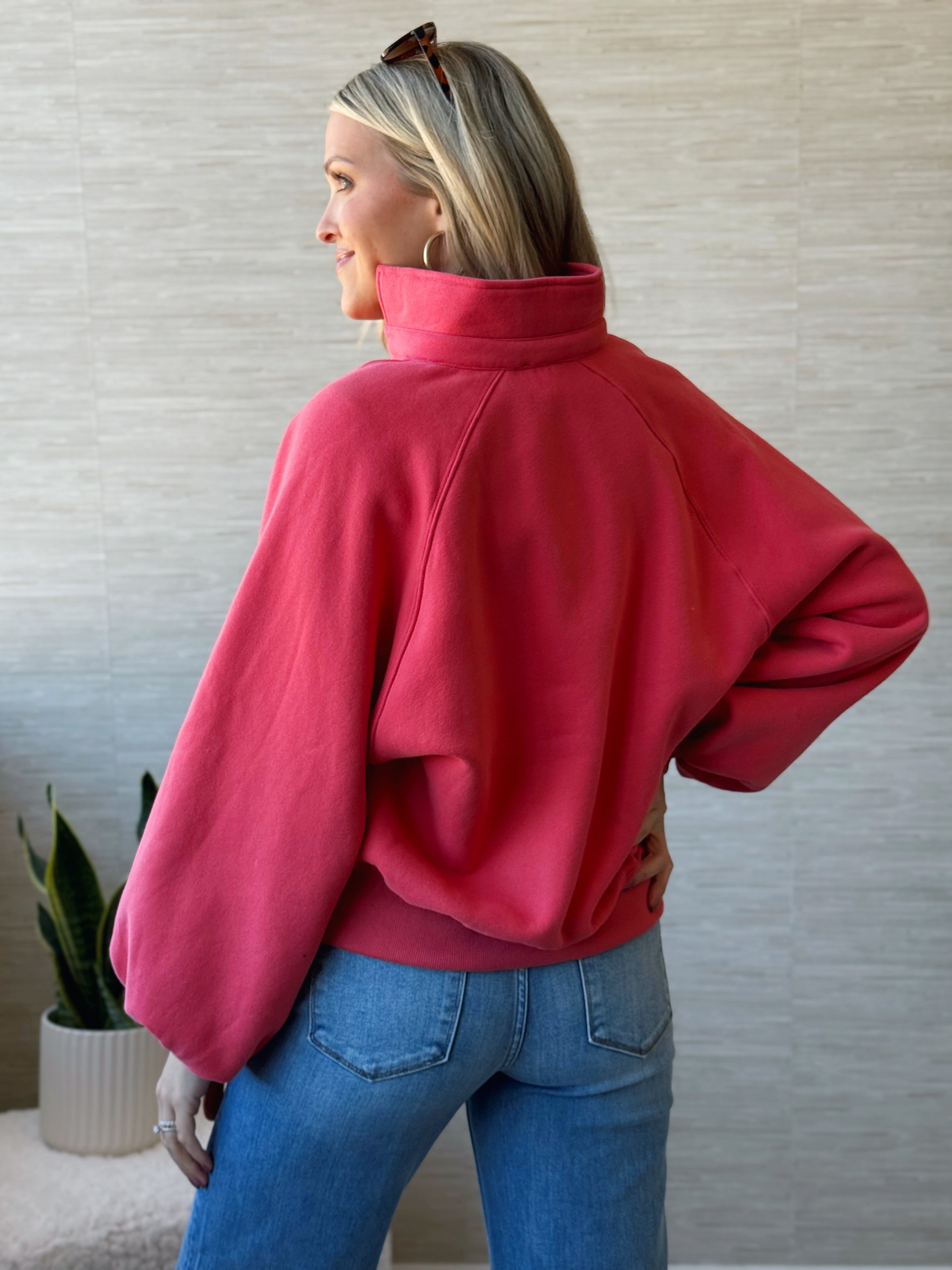 Brittany Sweatshirt - CORAL PINK