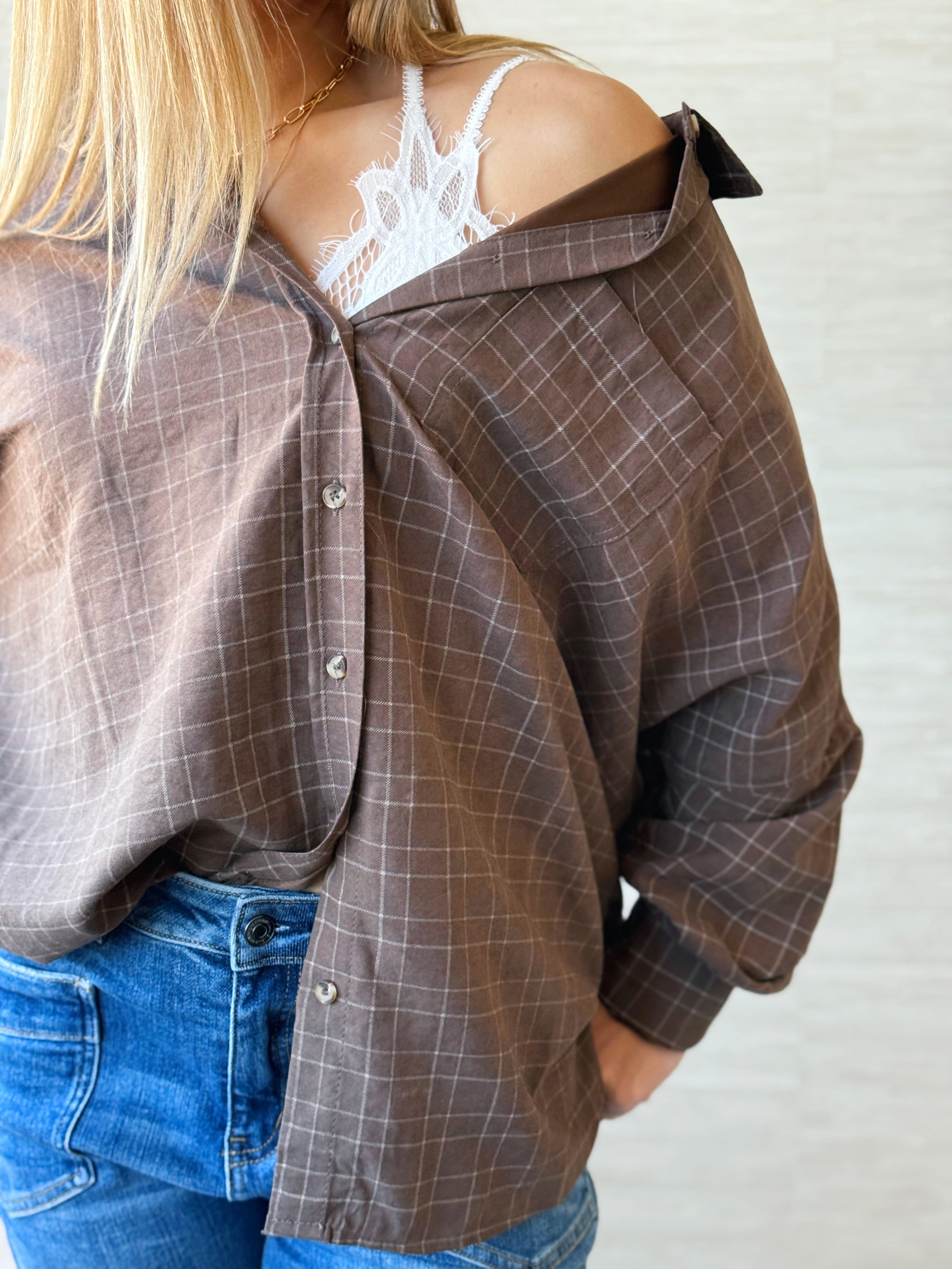 Feels Like Yesterday Shirt - BROWN