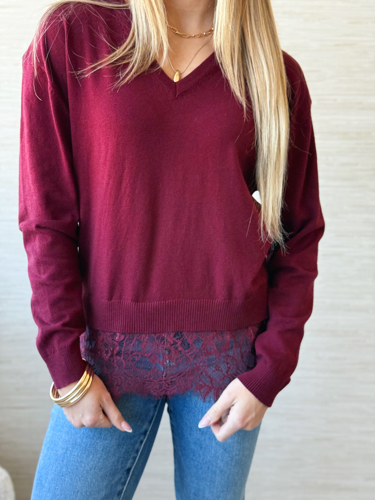 Show and Tell Sweater - WINE