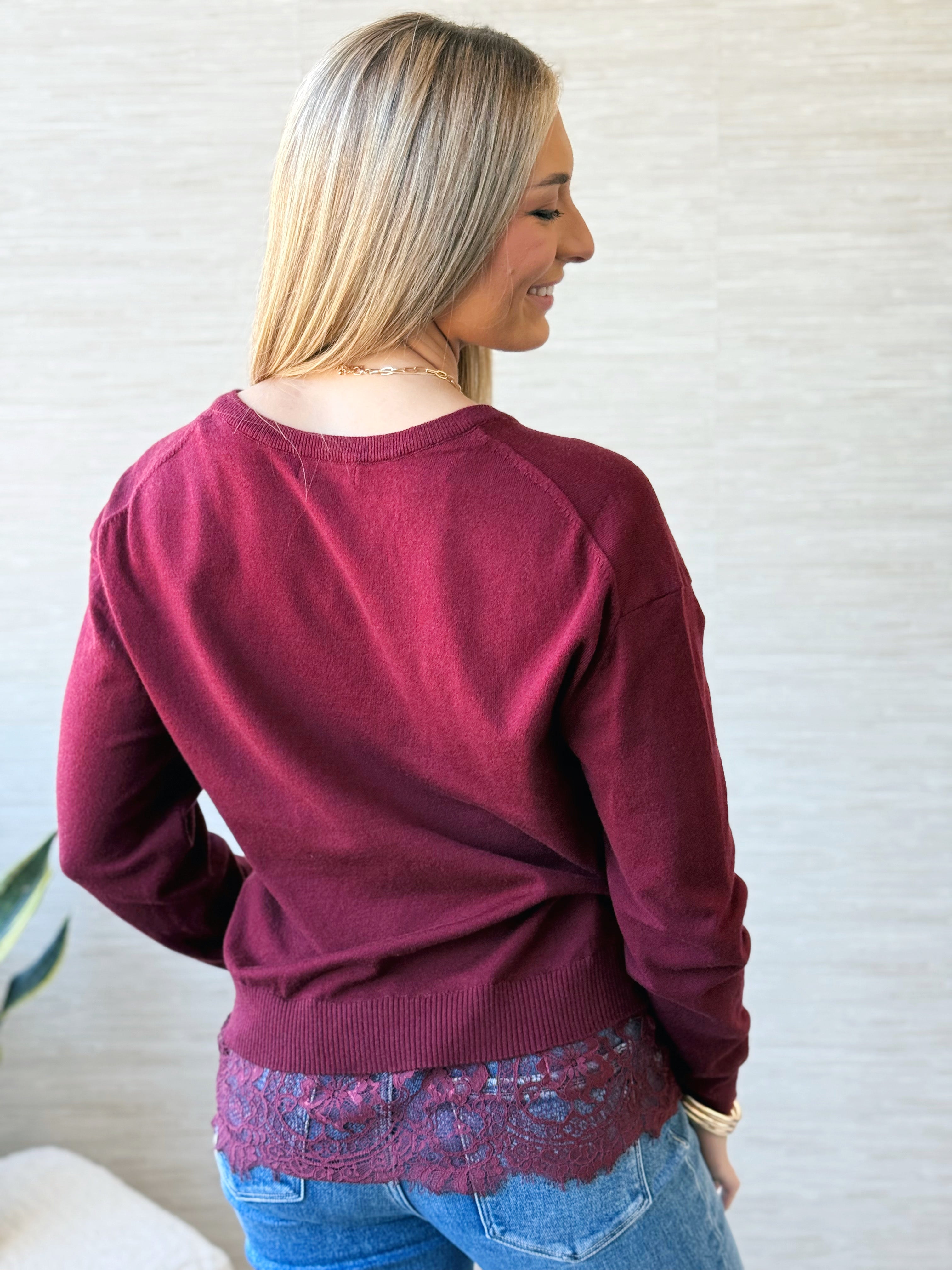 Show and Tell Sweater - WINE