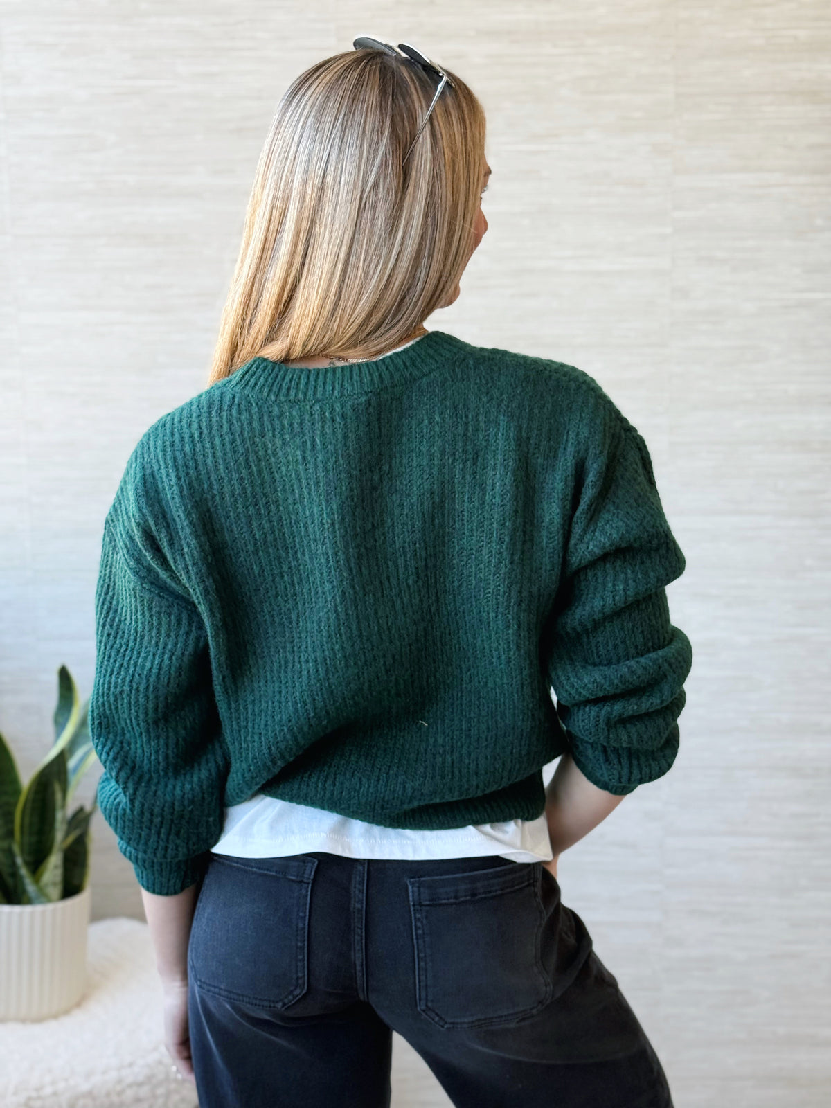 Change Of Scenery Sweater - DARK GREEN