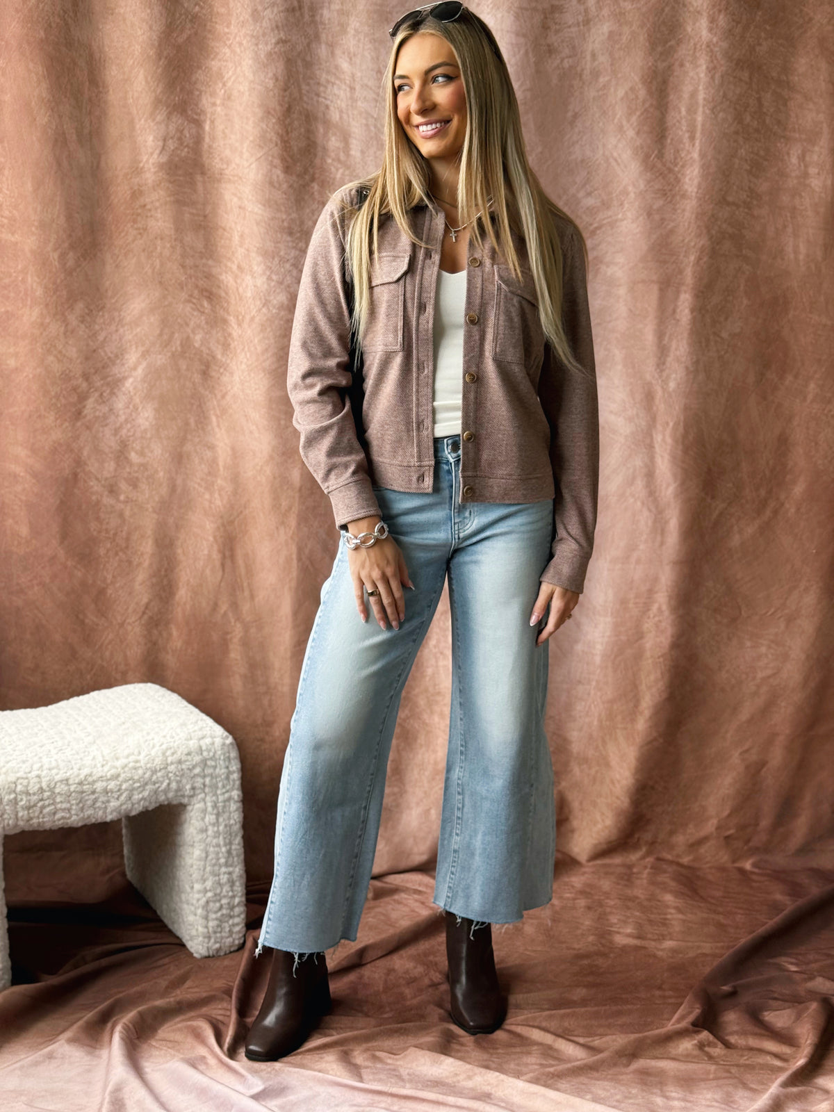 Faye Jacket - CLOVE HEATHER