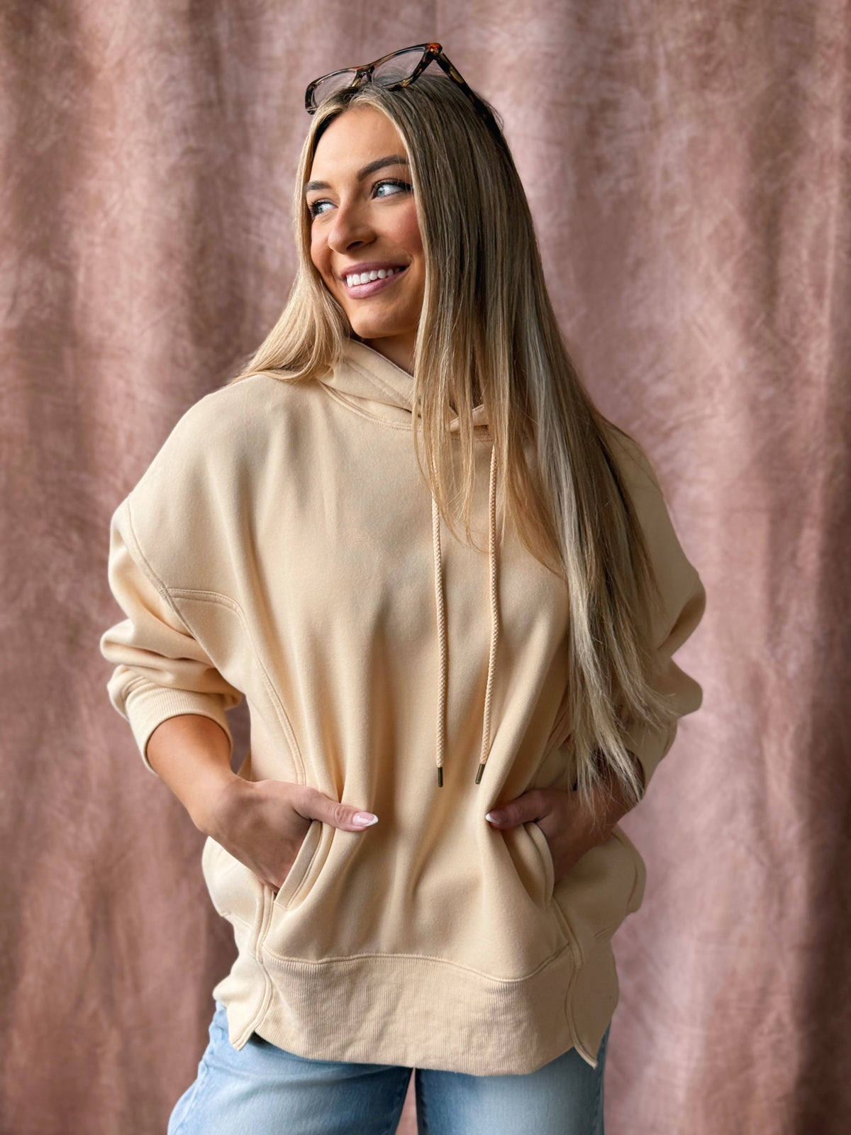 Meet Me by the Fruit Stand Hoodie - CREAM