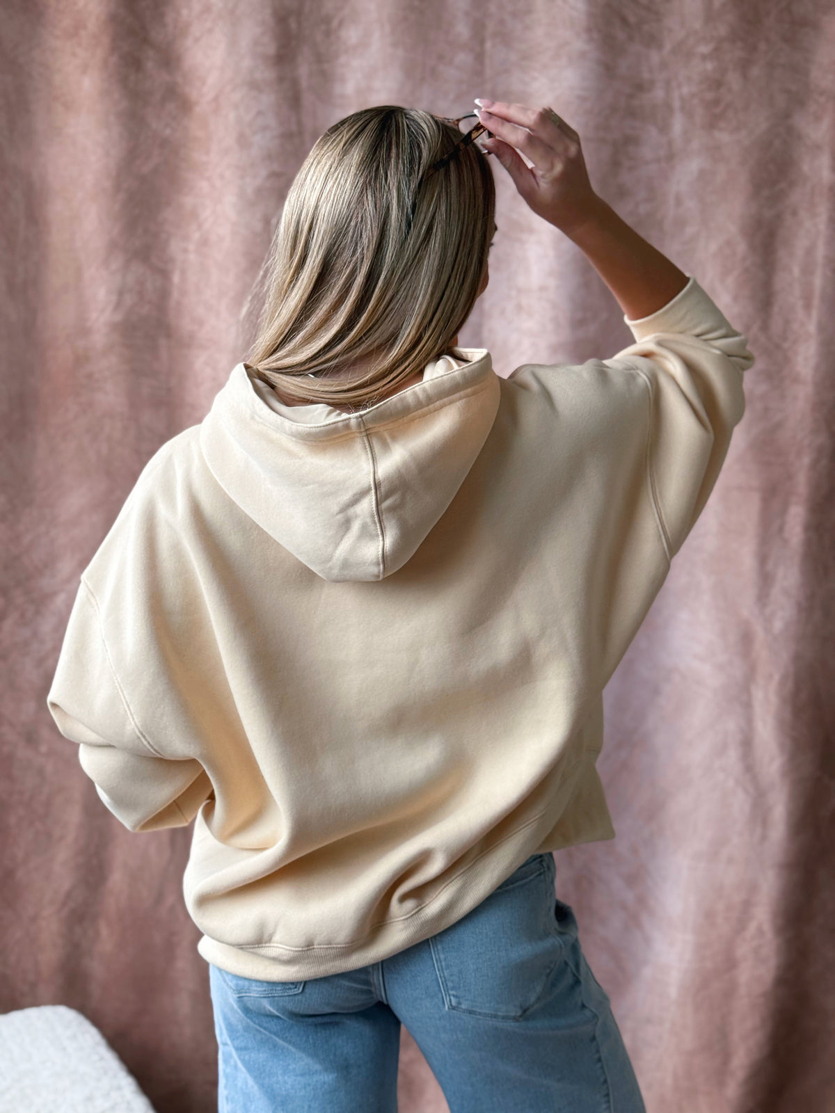 Meet Me by the Fruit Stand Hoodie - CREAM