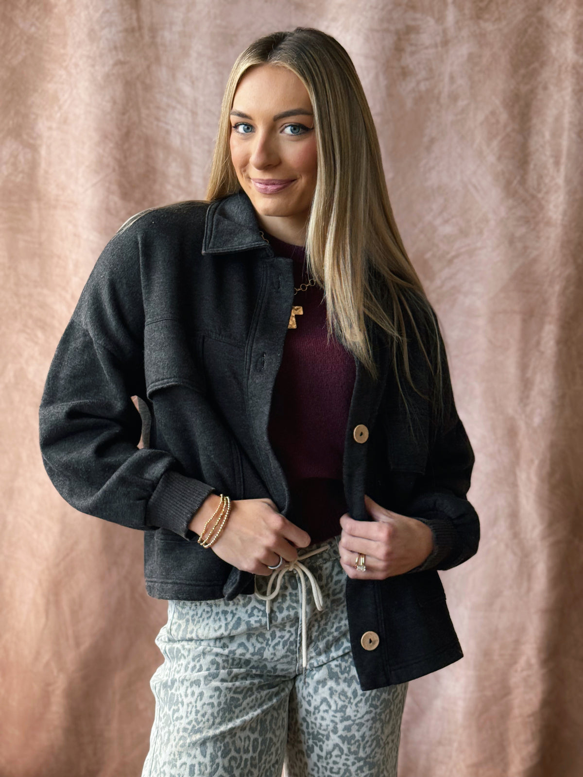 Local & Lovely Sweater  - DARK CHERRY