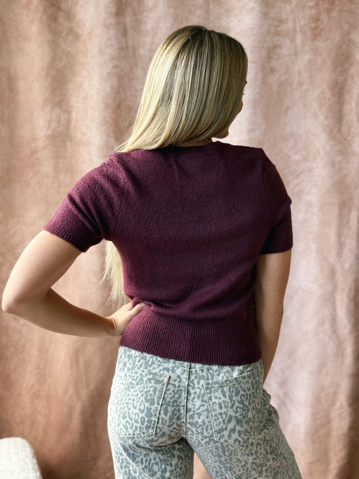 Local & Lovely Sweater  - DARK CHERRY