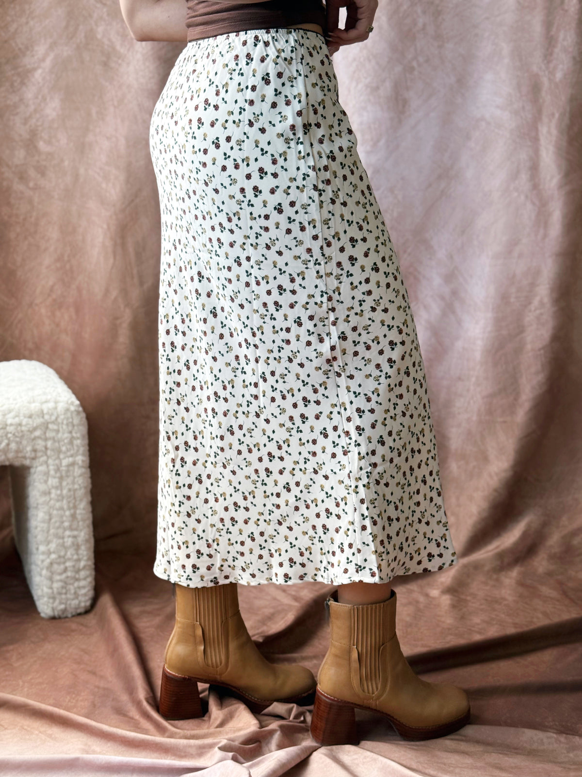 Southern Belle Skirt - CREAM/CHOCOLATE