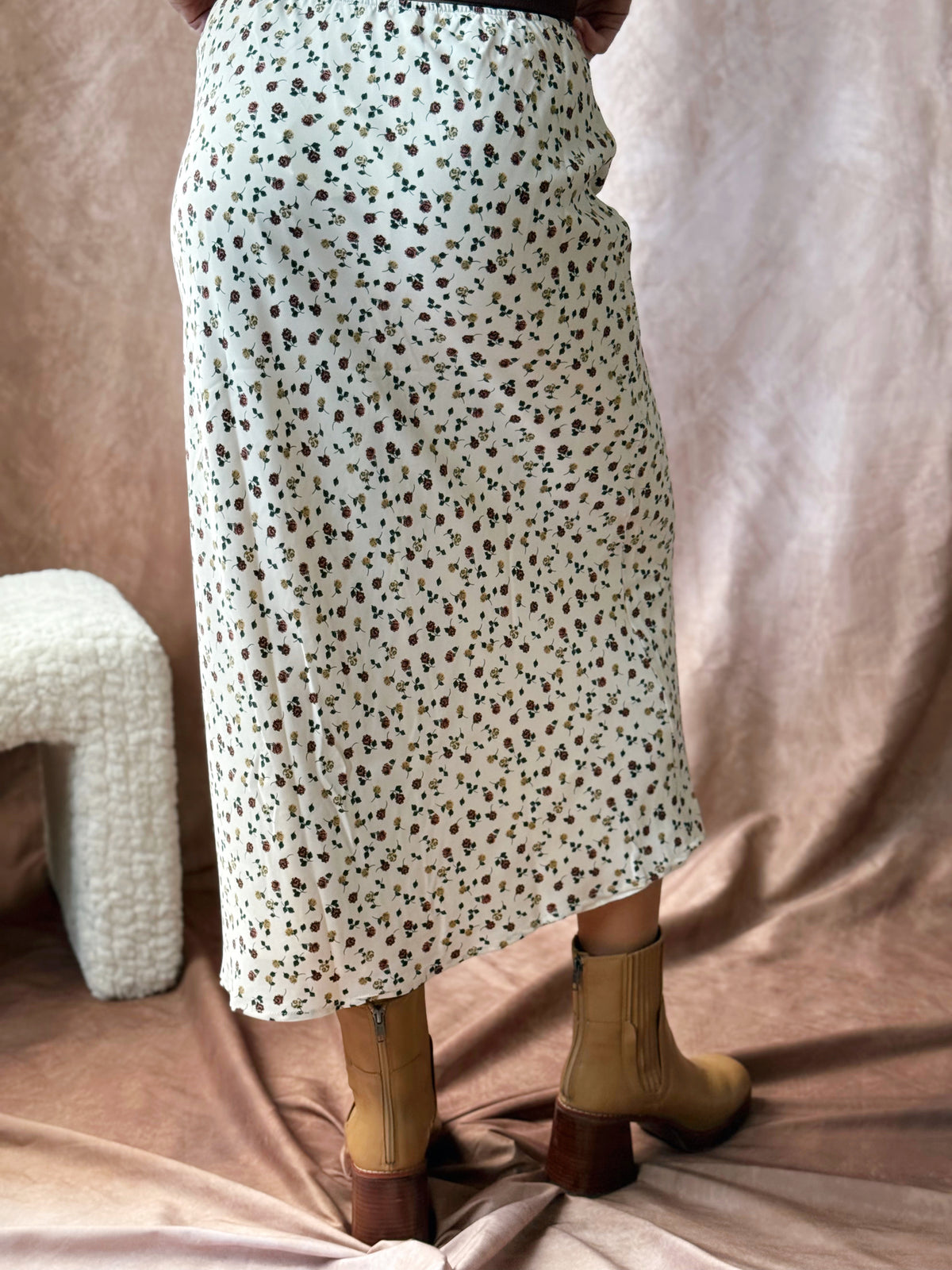 Southern Belle Skirt - CREAM/CHOCOLATE