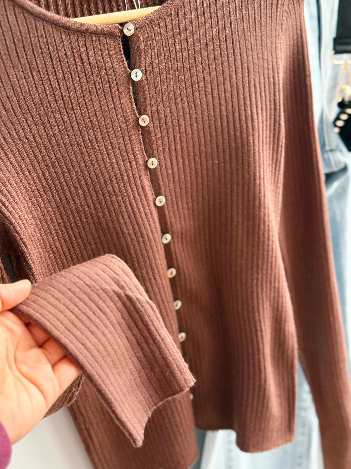 Junia Cardigan - DARK BROWN
