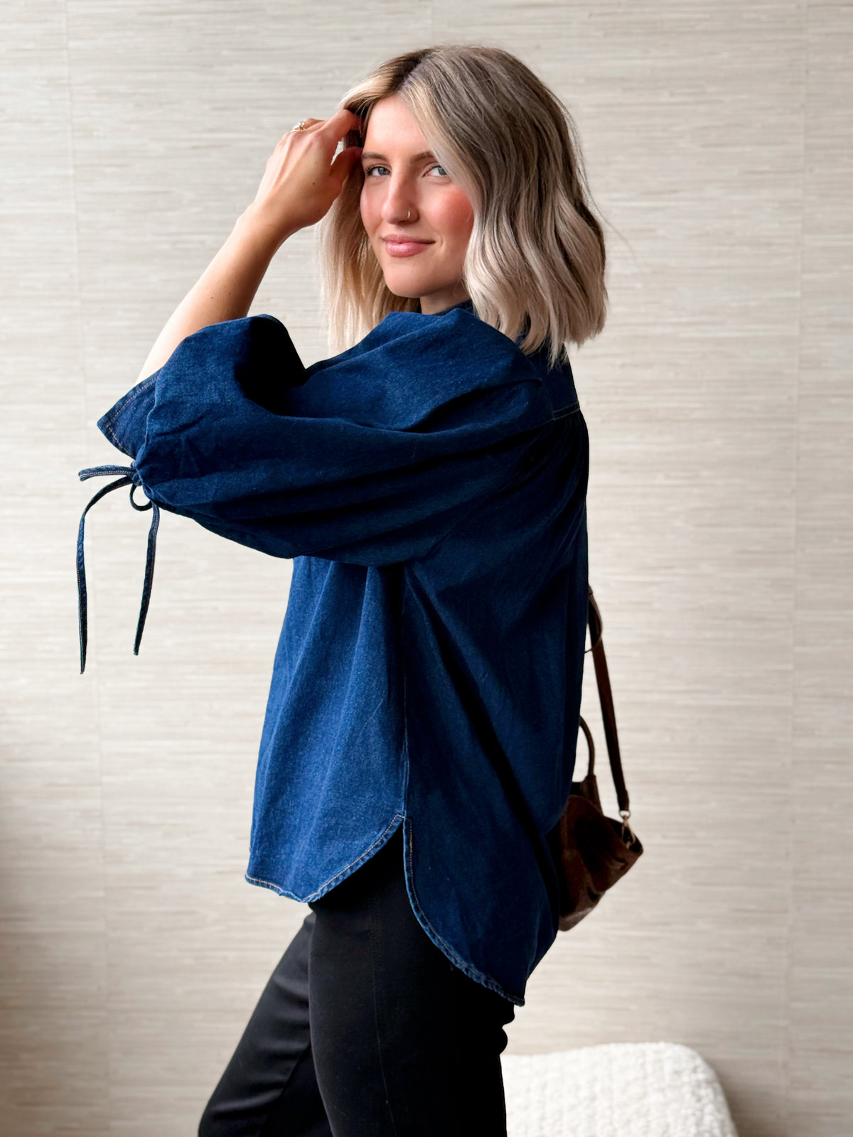 Falling Slowly Blouse - DARK DENIM