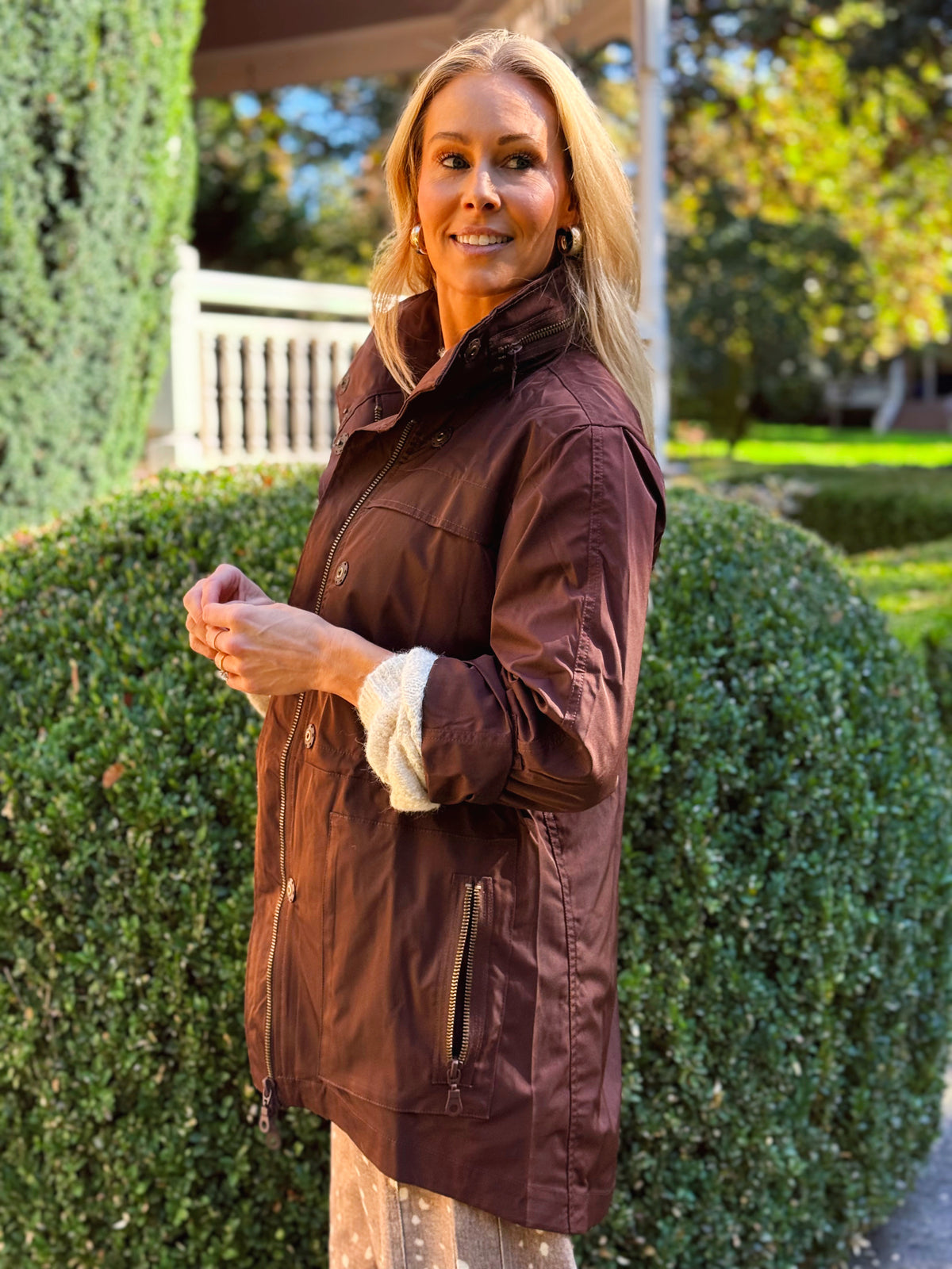 Anorak Crinkle Jacket - CHOCOLATE