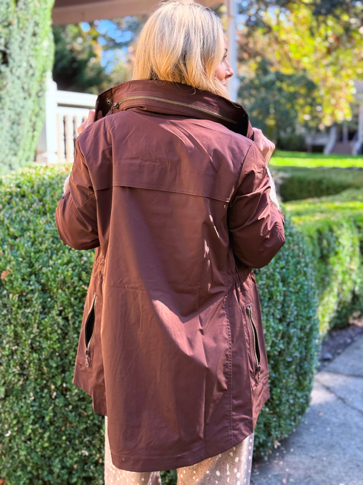 Anorak Crinkle Jacket - CHOCOLATE