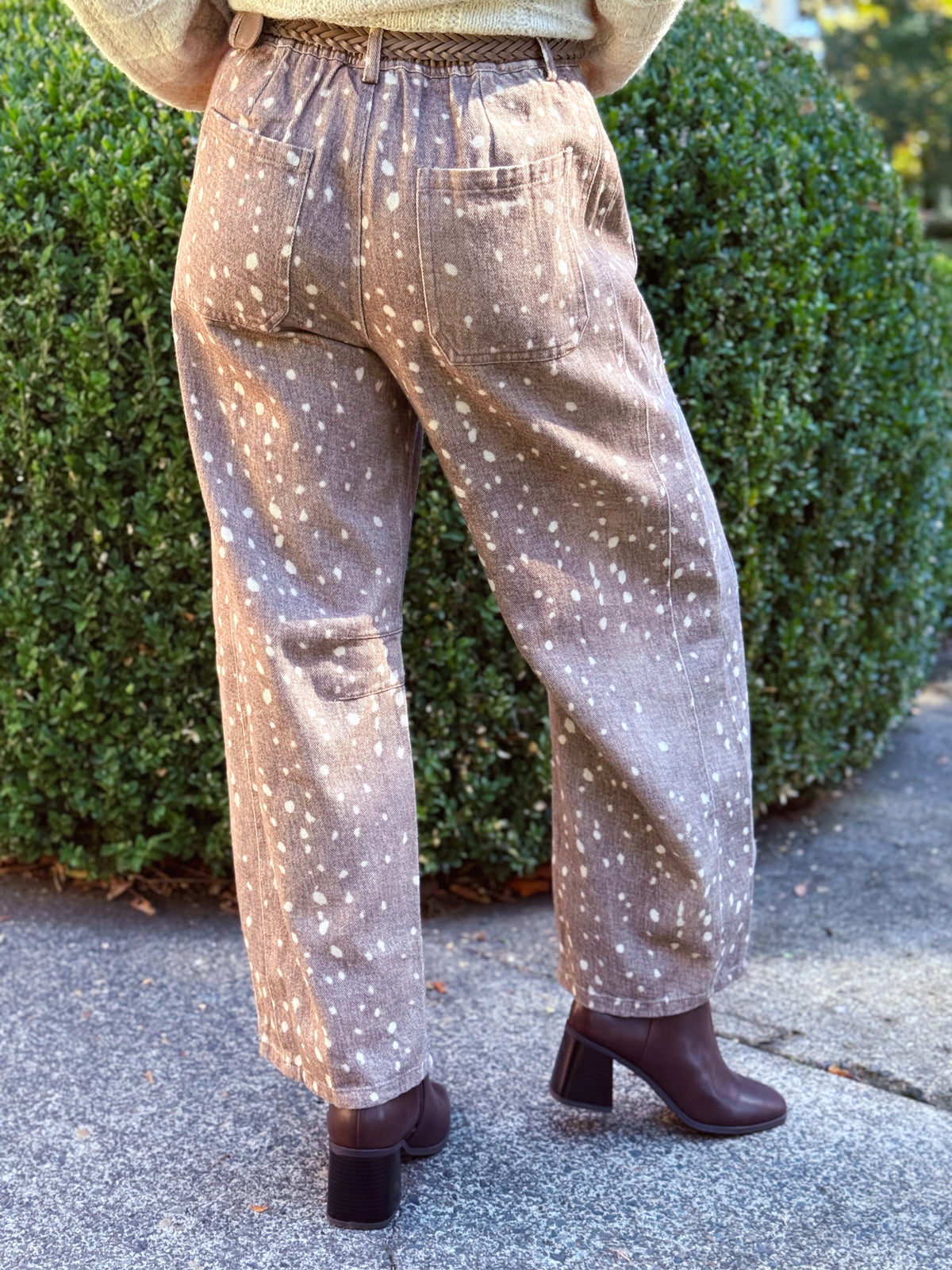 Bambi Barrel Pants - MOCHA BAMBI