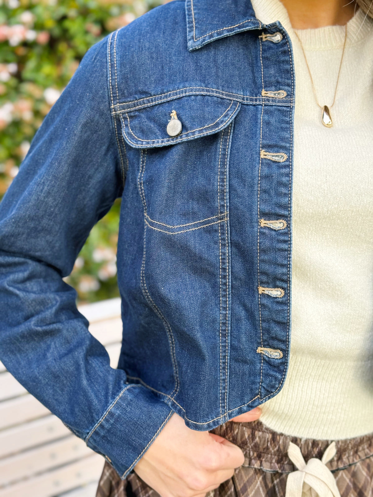 Tailored Denim Jacket - DARK INDIGO