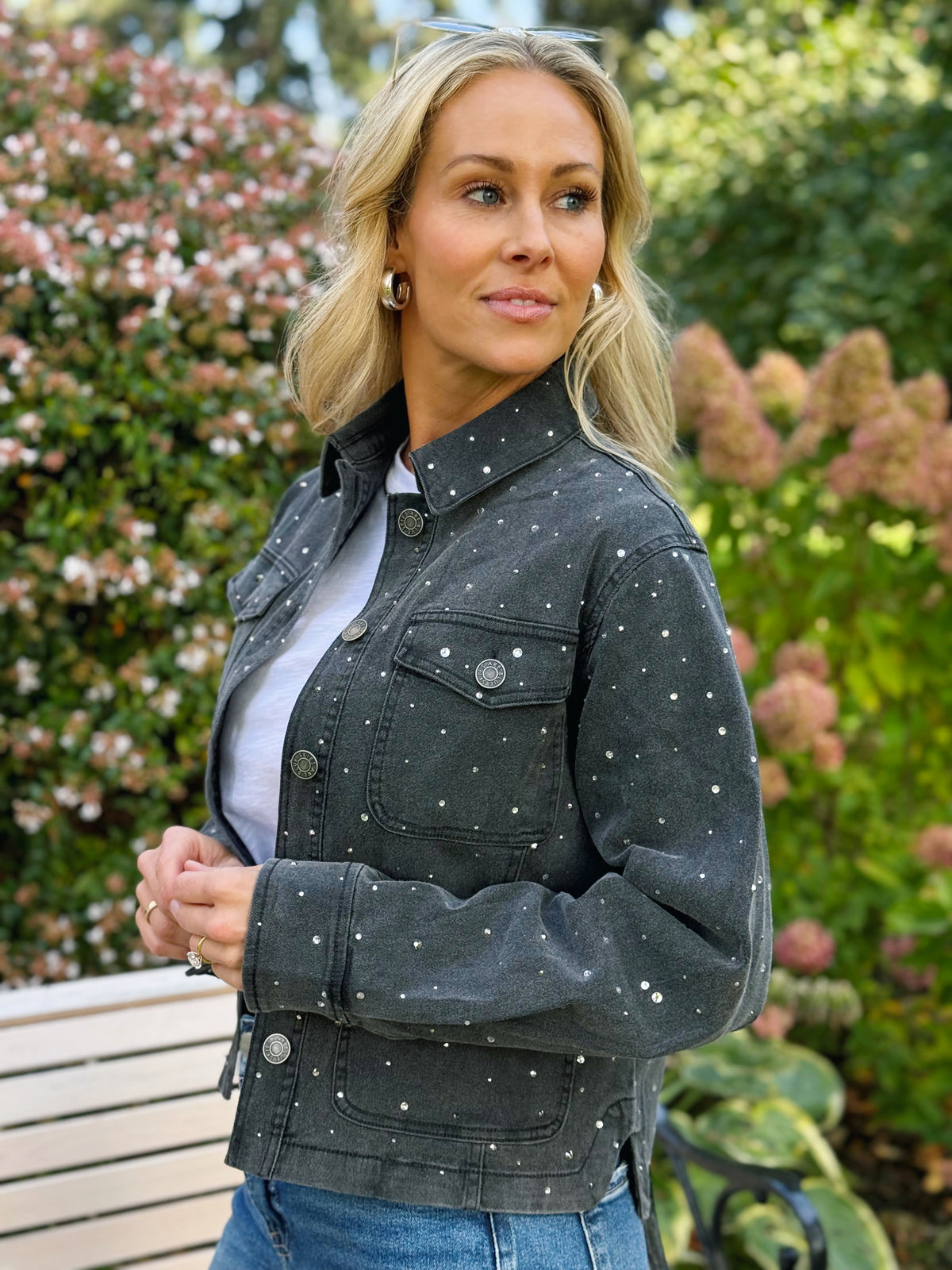 Rhinestone Cowgirl Jacket - BLACK