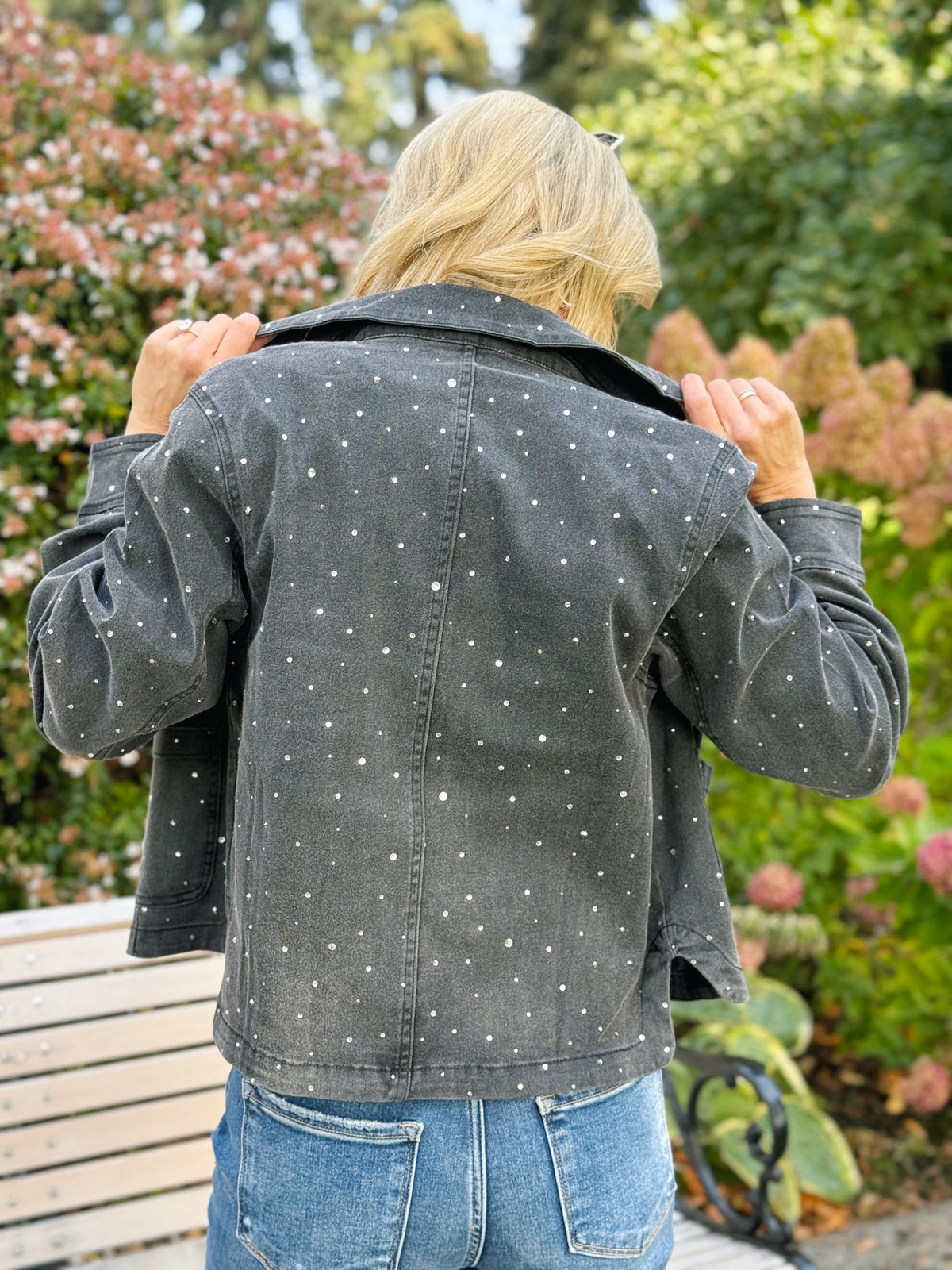 Rhinestone Cowgirl Jacket - BLACK
